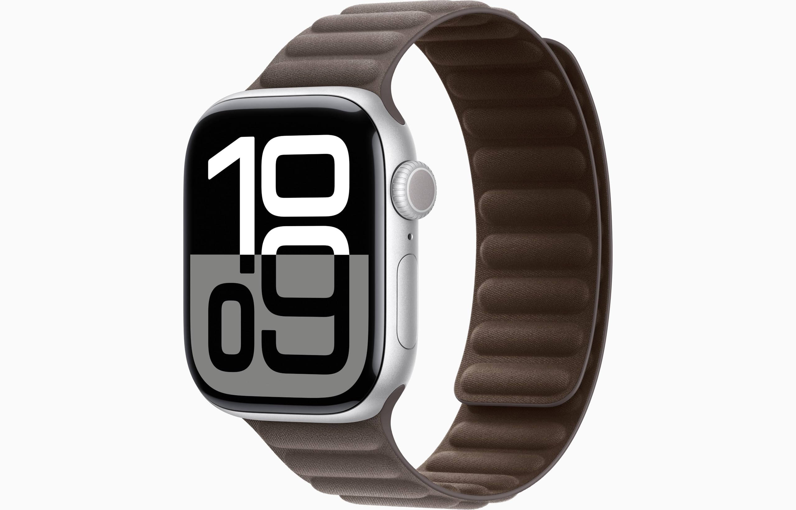 Apple Watch Series 10 [GPS + Cellular] 42mm Silver Aluminum Case with Dark Taupe Magnetic Link Band - Certified Refurbished | Fitness Tracking, Heart Rate Monitor, Water Resistant | Perfect for Workouts, Swimming & Everyday Wear