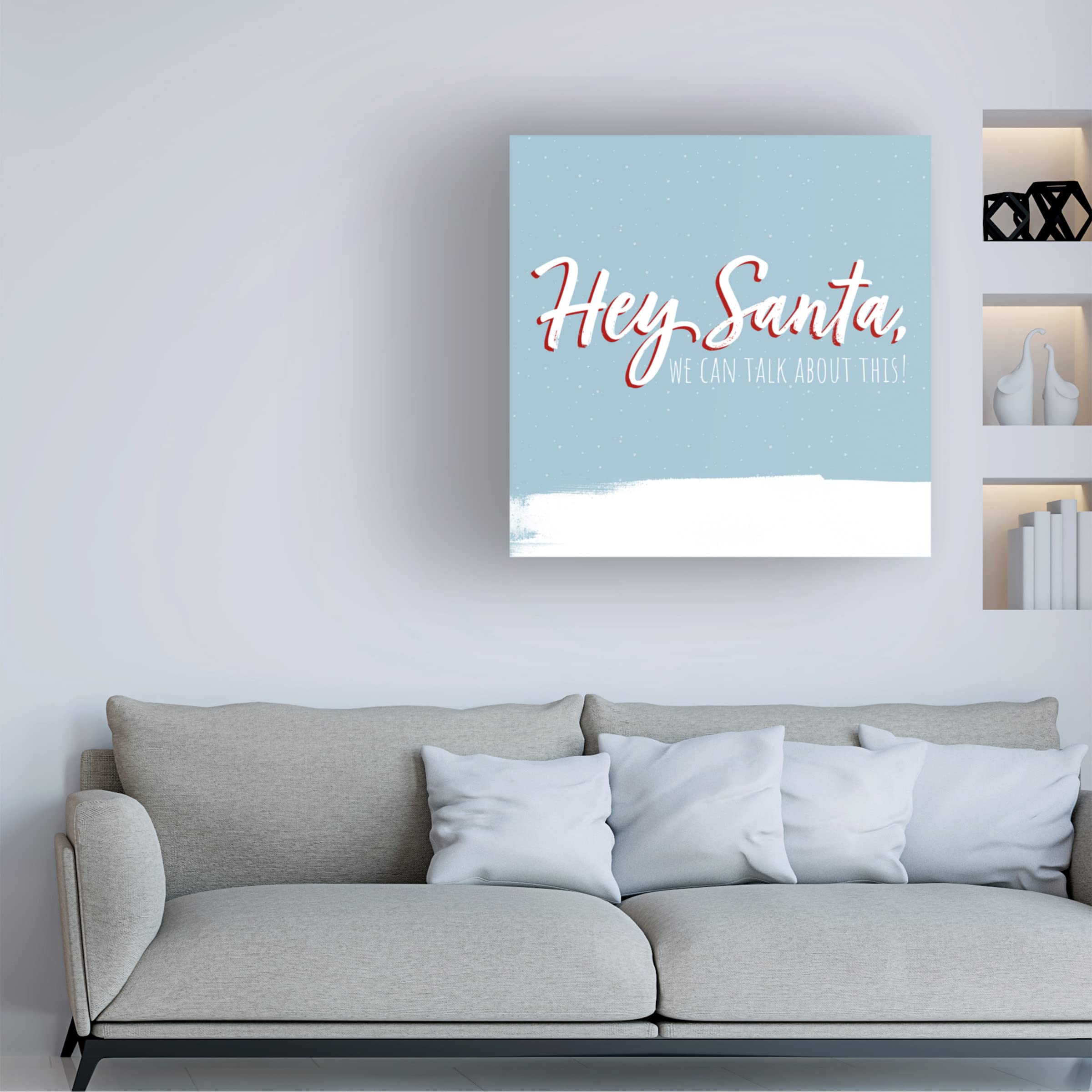 Grace Popp 'Dear Santa II' Canvas Wall Art - Christmas Holiday Home Decor for Living Room, Bedroom & Office