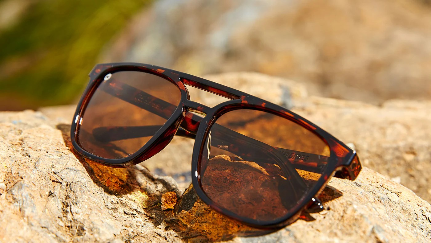 Brightsides Glossy Tortoise Shell & Amber Sunglasses - Stylish UV Protection Shades for Women & Men | Perfect for Beach, Driving & Outdoor Activities