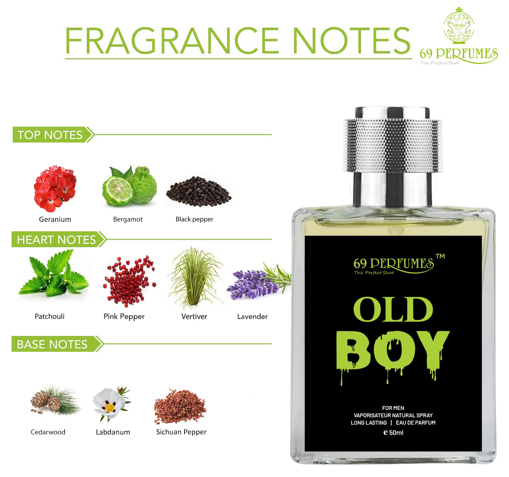 69 PERFUMES Oldboy & Lucky Lucy Combo Set - Bergamot, Woody & Fruity Musky Luxury Cologne for Men & Women | Day & Night Wear, Date Night, Office & Special Occasions