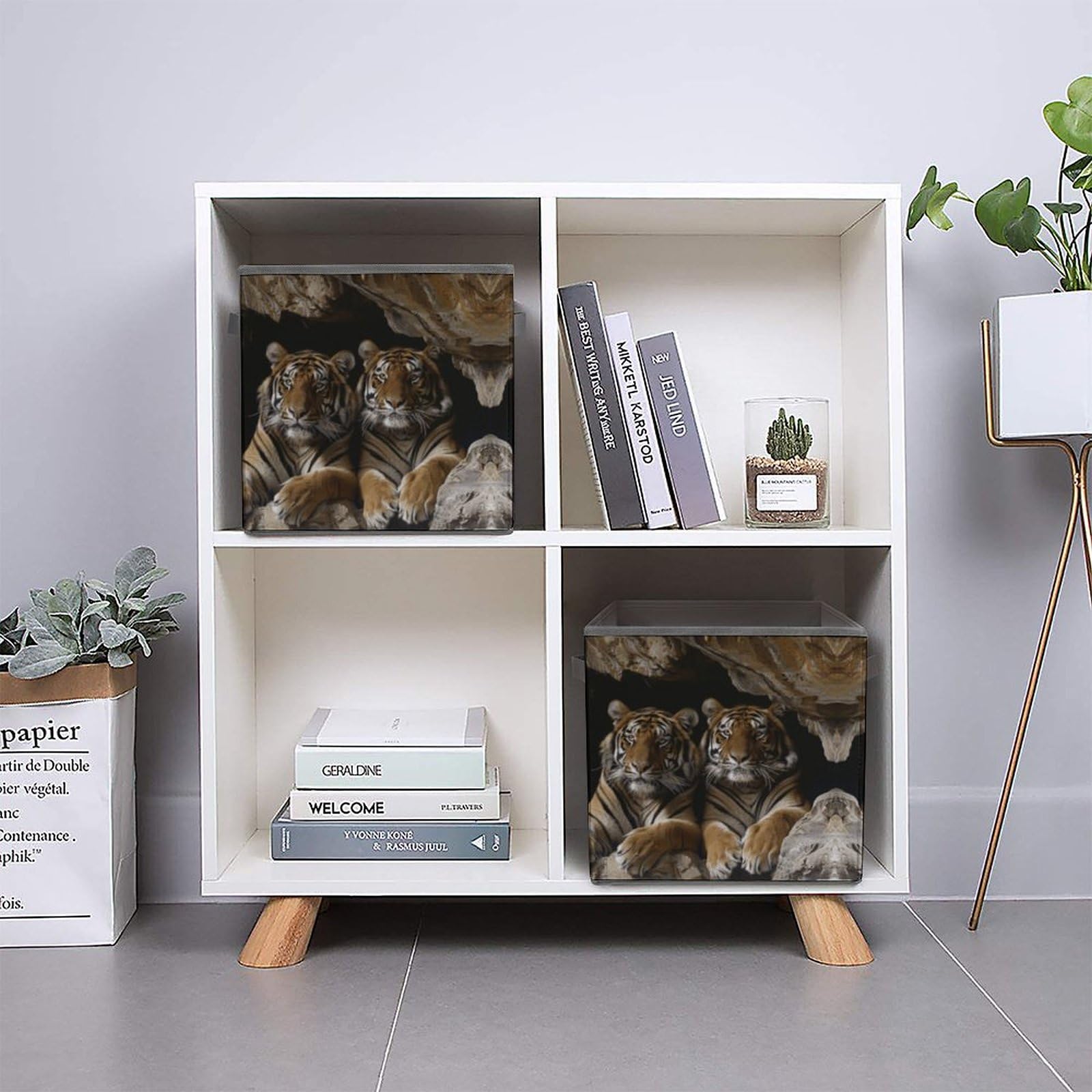 Foldable Storage Cubes with Handles - Closet Organizer Bins for Cabinet, Shelf & Closet Organization | Perfect for Bedroom, Kids Room & Office Storage Solutions