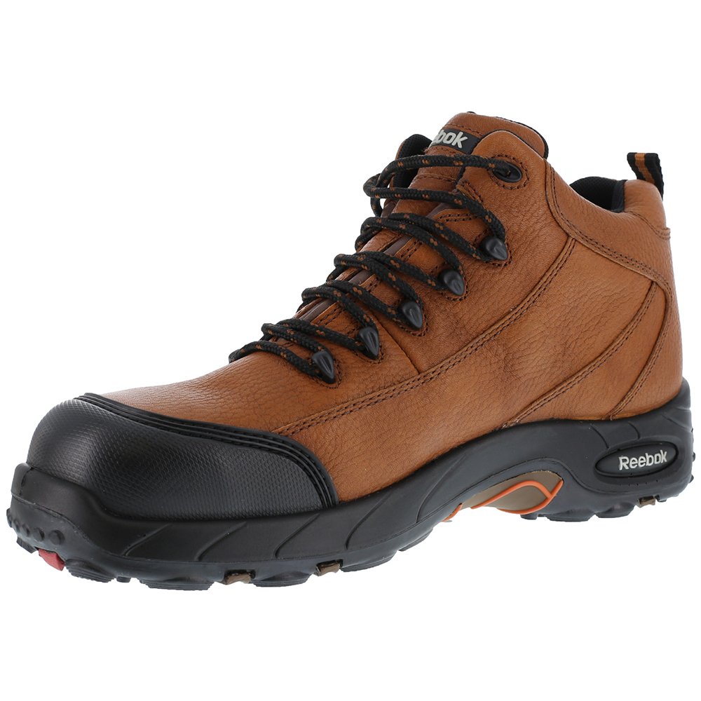 Reebok Women's Tiahawk Composite Toe Met Guard Work Safety Shoes - Brown | Lightweight & Comfortable for Construction, Warehouse & Industrial Work
