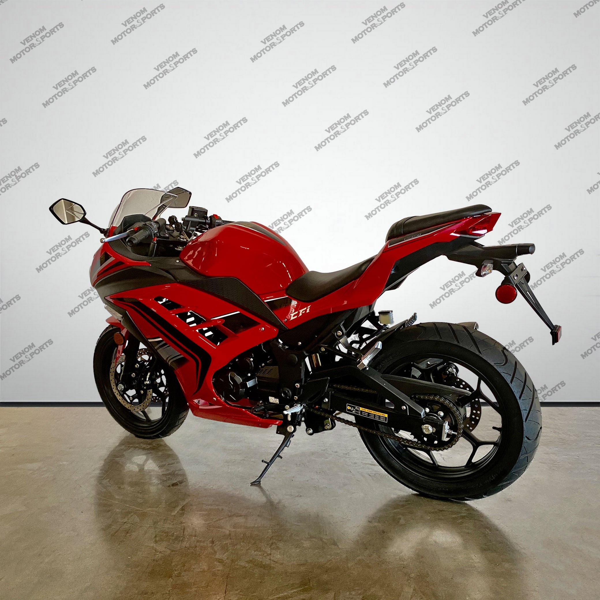 Venom SuperBike 250cc Fuel Injected Motorcycle - 6 Speed Manual Transmission for Street Racing & Commuting | Durable Sport Bike for Adults & Beginners