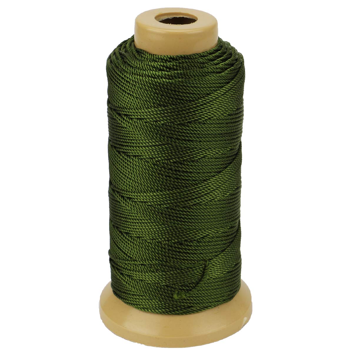 Army Green Twisted Nylon Cord 1.5mm x 328ft for Gardening, DIY & Crafts