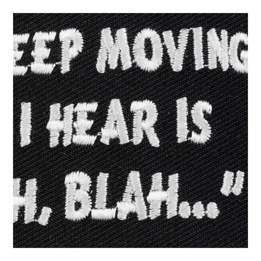 Funny All I Hear is Blah Blah Blah Iron On Patch - Embroidered Applique for Jackets, Hats & Backpacks - Express Your Attitude with Humorous Sew-on Badges