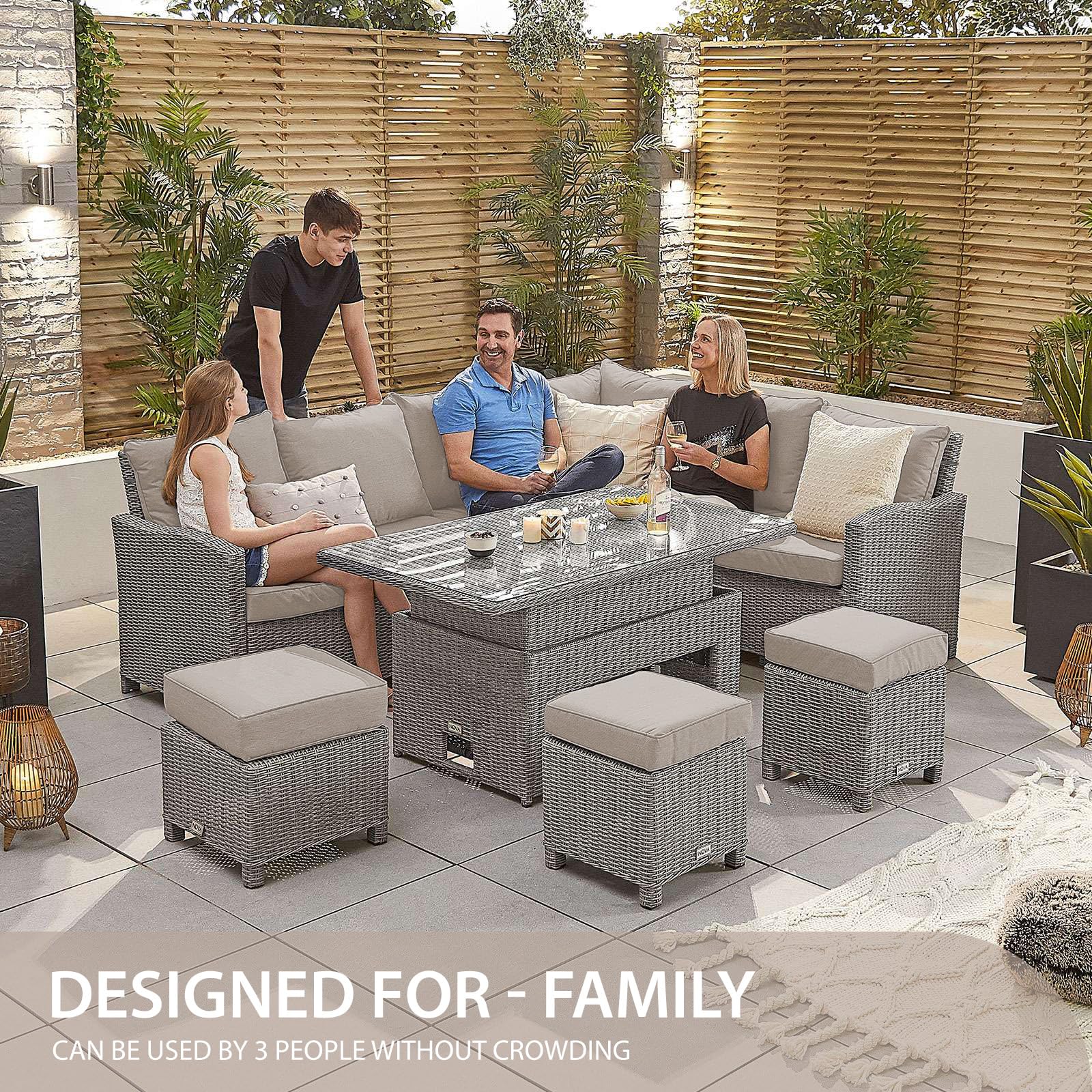 Waterproof Outdoor Cushion Covers Set of 14 - Washable Patio Furniture Covers with Zipper & Ties for Wicker Rattan Sectional Sofa Chairs (Khaki) | Perfect for Backyard, Poolside & Garden Decor