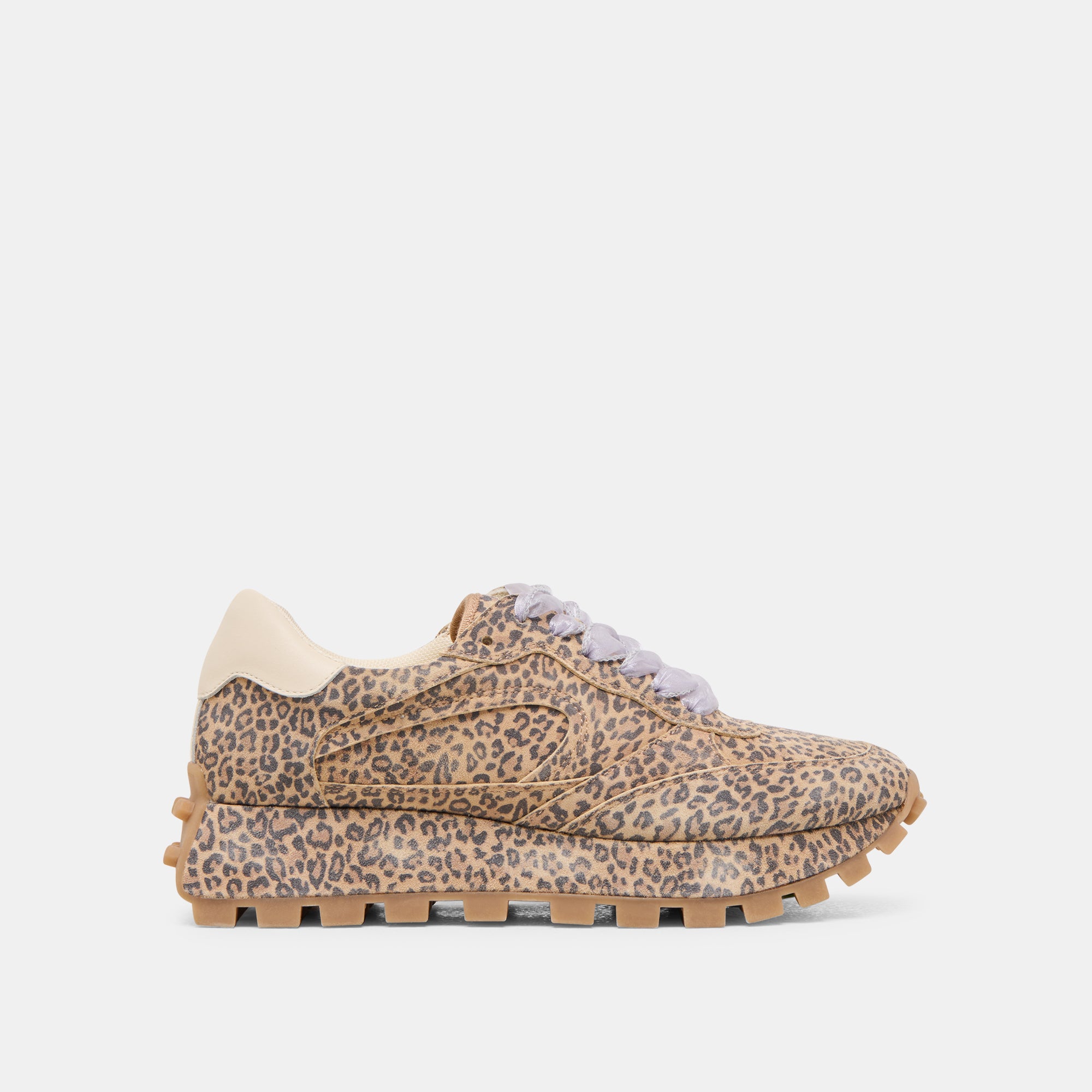 TRICIA Women's Sneakers - Tan Leopard Print Suede Casual Shoes for Walking, Running & Everyday Wear | Fashionable & Comfortable Footwear for Women