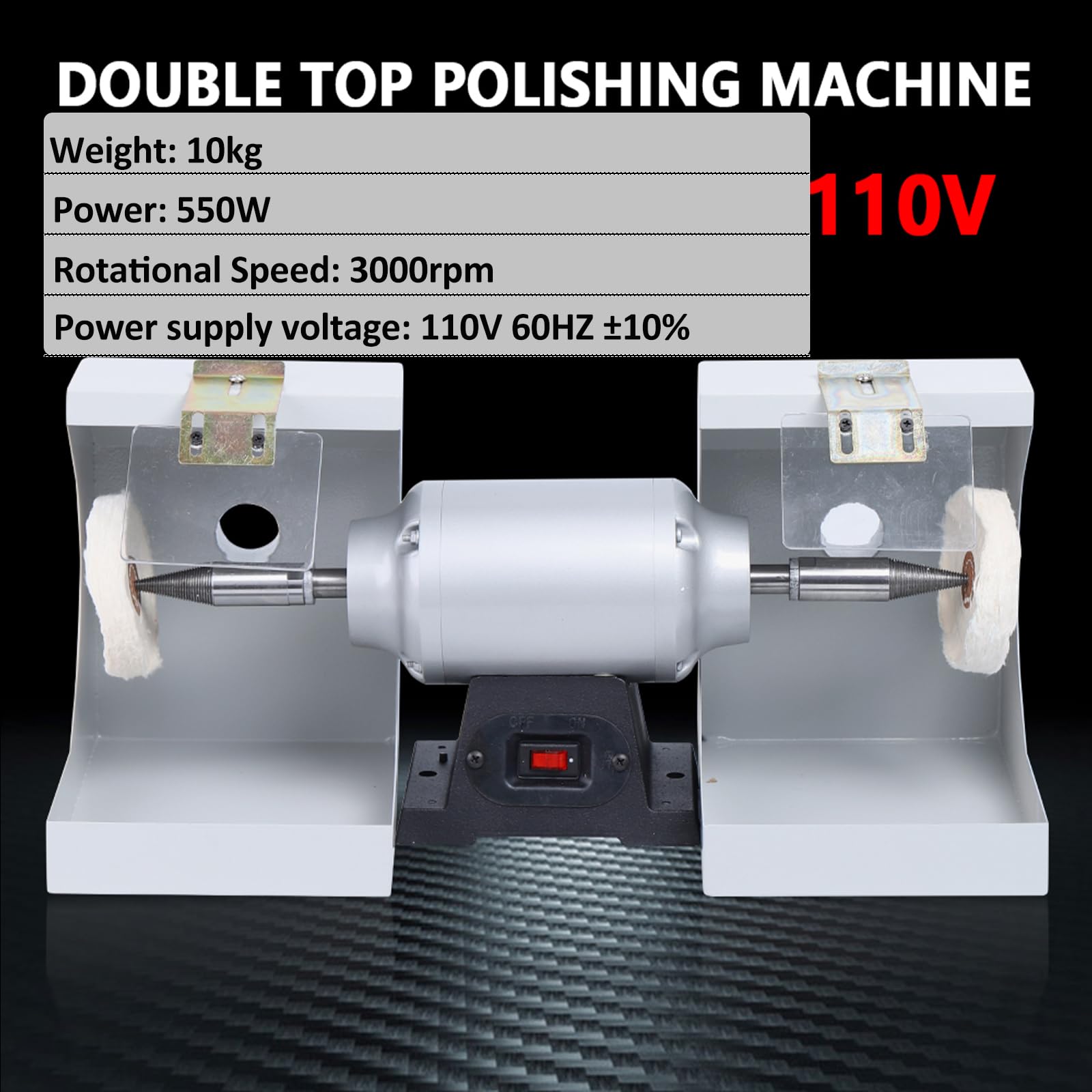 TFCFL 110V Dental Lab Polishing Machine - Jewelry Lathe Grinder for Buffing, Burnishing & Casting (US Stock) | Perfect for Dental Labs & Jewelry Workshops