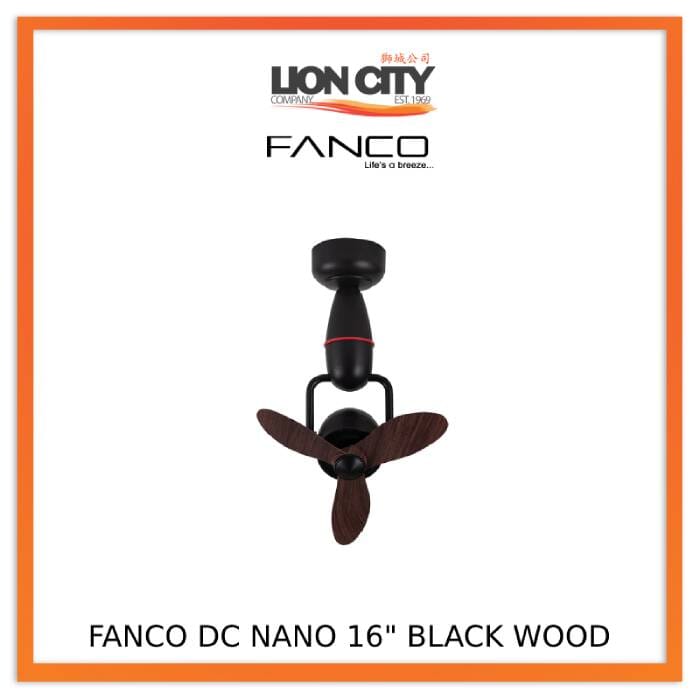 Fanco Tristar Nano 16 DC Wall/Ceiling Fan with Remote Control - Quiet Energy Efficient Cooling for Bedroom, Living Room & Office
