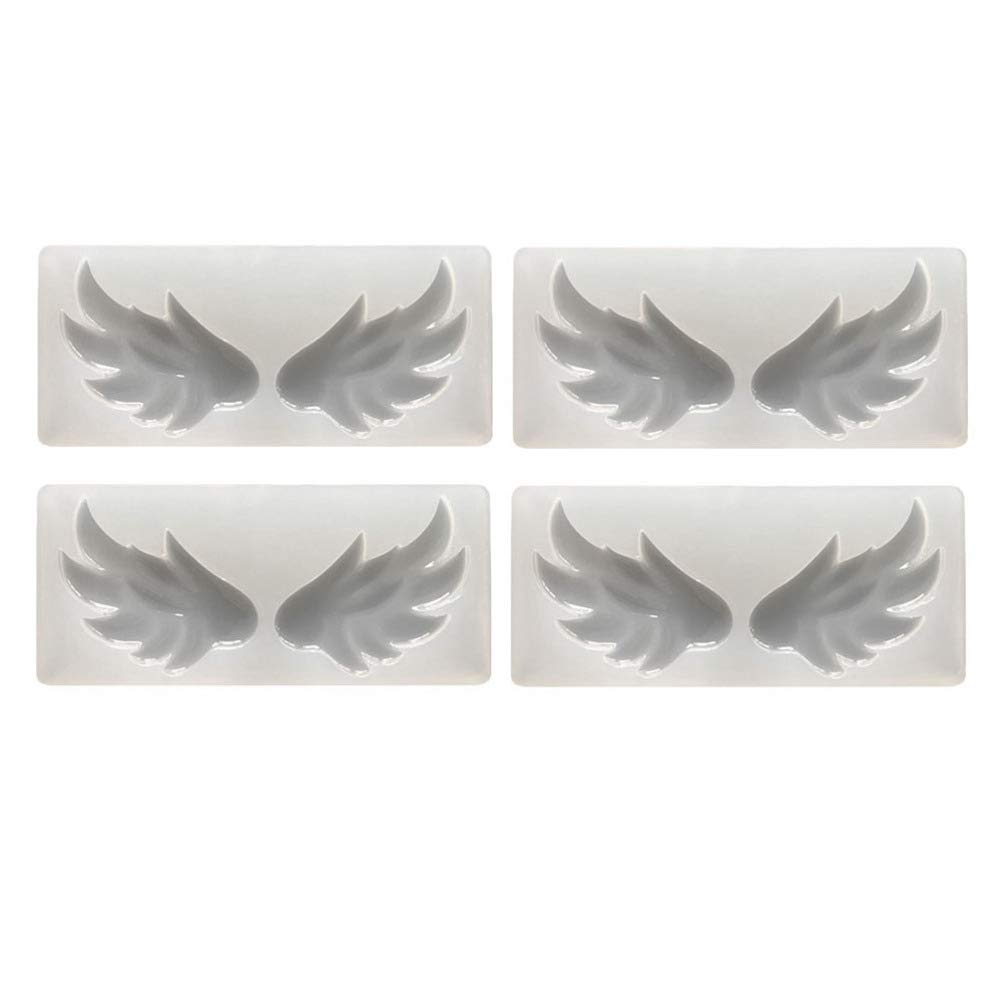 5pcs Wing Silicone Molds for DIY Jewelry, Chocolate, Gummies, Resin, Cookies & Pastry - Perfect for Necklace Pendants, Cake Decorations & Crafting Projects
