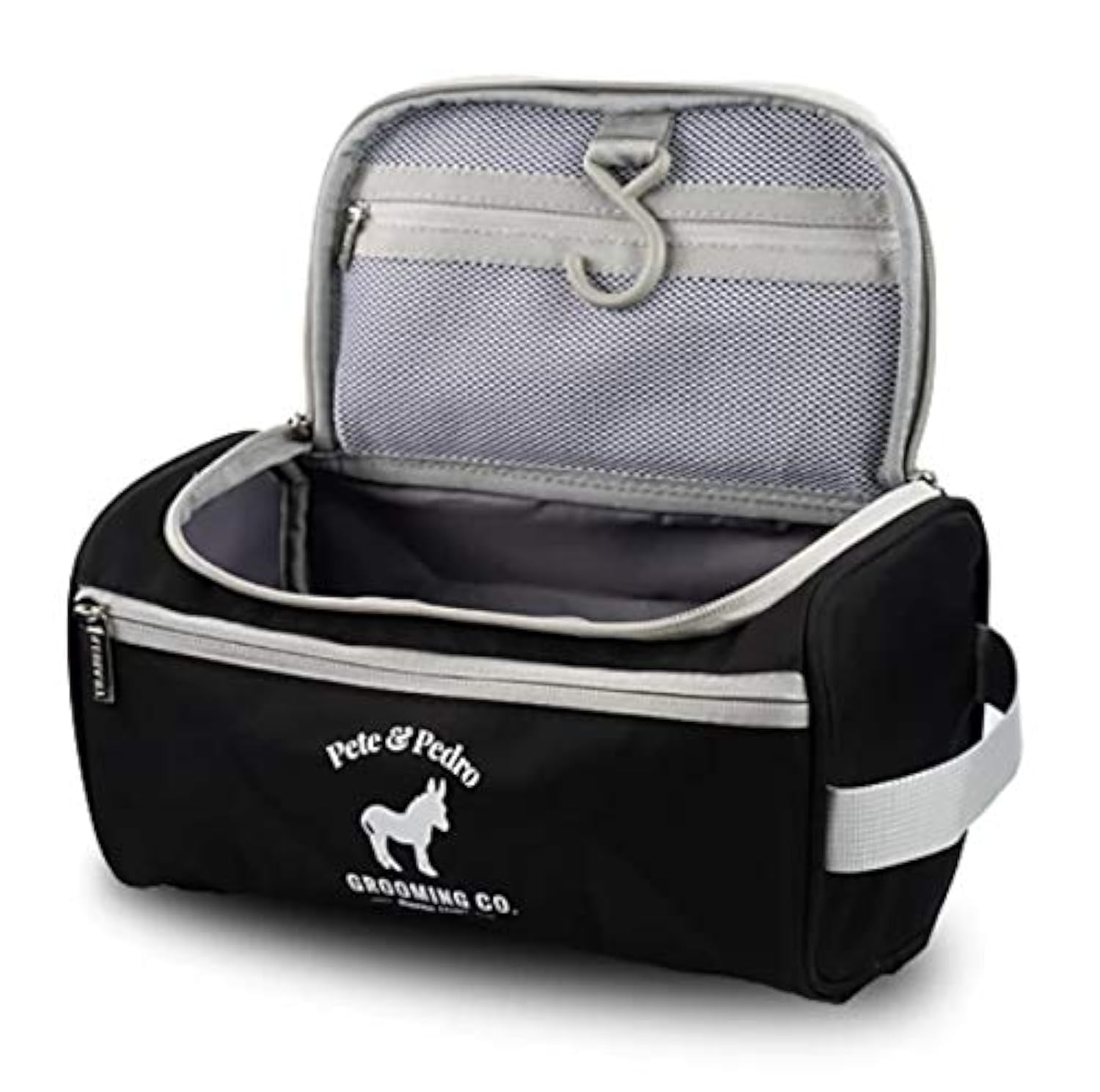 Pete & Pedro Premium Travel Toiletry Bag for Men & Women - Water-Resistant Hanging Dopp Kit with 3 Compartments, Hook & Handle - Ideal for Cosmetics, Shaving Essentials & Toiletries - Perfect for Business Trips, Gym, Camping & Vacation (As Seen on Shark Tank)