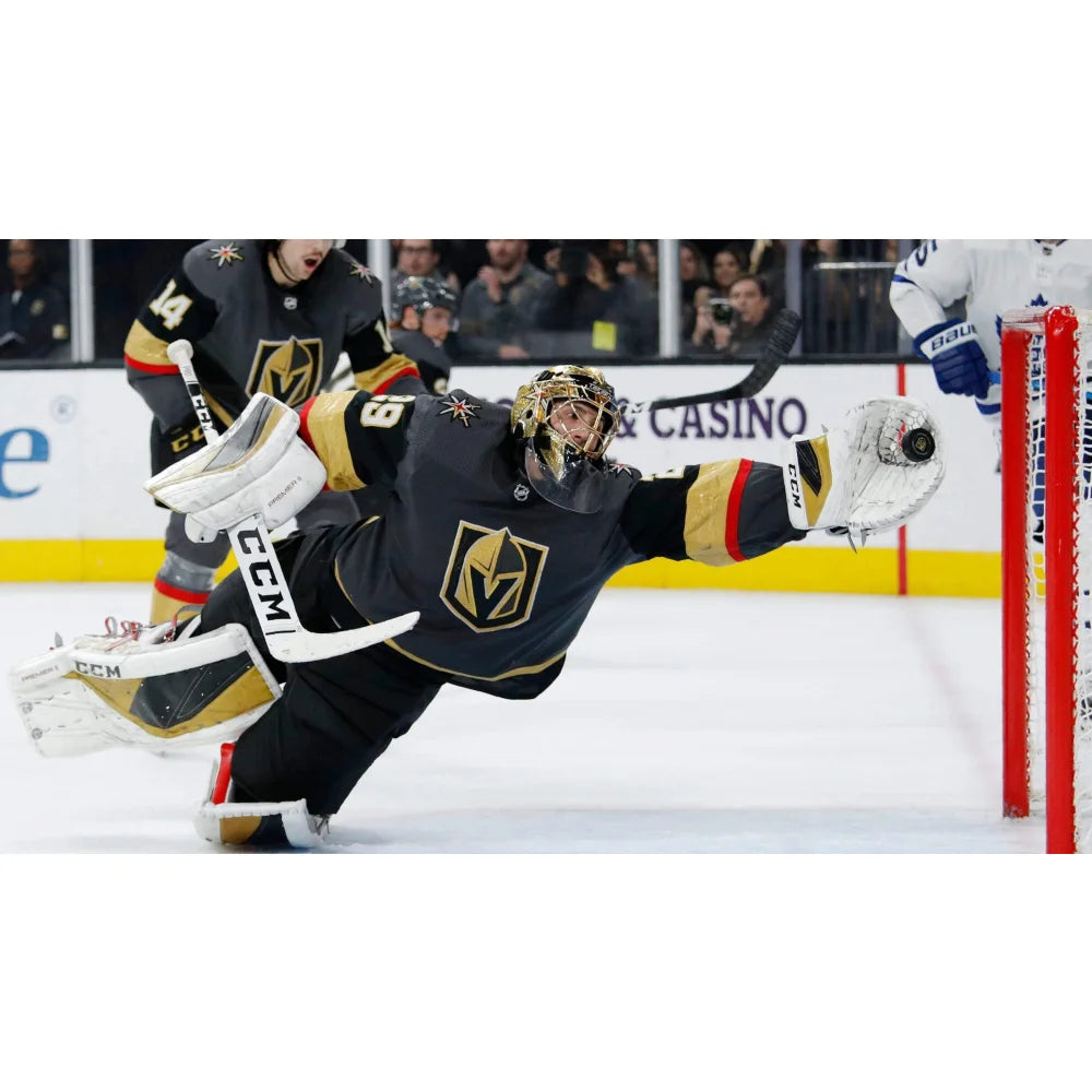 Marc Andre Fleury Autographed Game Used Warm-Up Puck from 11/19/19 with COA & JSA - Vegas Golden Knights Memorabilia for Hockey Fans & Collectors - Perfect for Display Cases, Man Caves, and Sports Collections