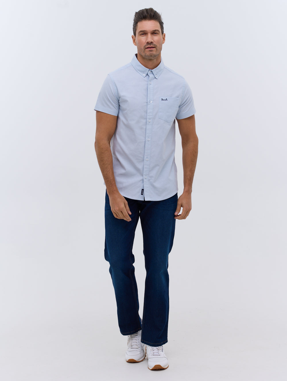 Bowdon Men's Short Sleeve Oxford Shirt - Casual Button Down Shirt for Business, Office & Summer Wear - Breathable Comfort Fit Dress Shirt for Men