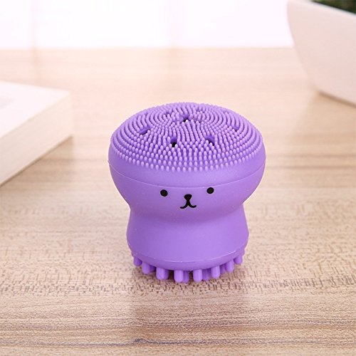 Waterproof Silicone Facial Cleansing Brush - Soft Exfoliator with Octopus Design for Deep Pore Cleansing | Gentle Skin Scrubber for Sensitive Skin | Perfect for Daily Face Wash & Makeup Removal