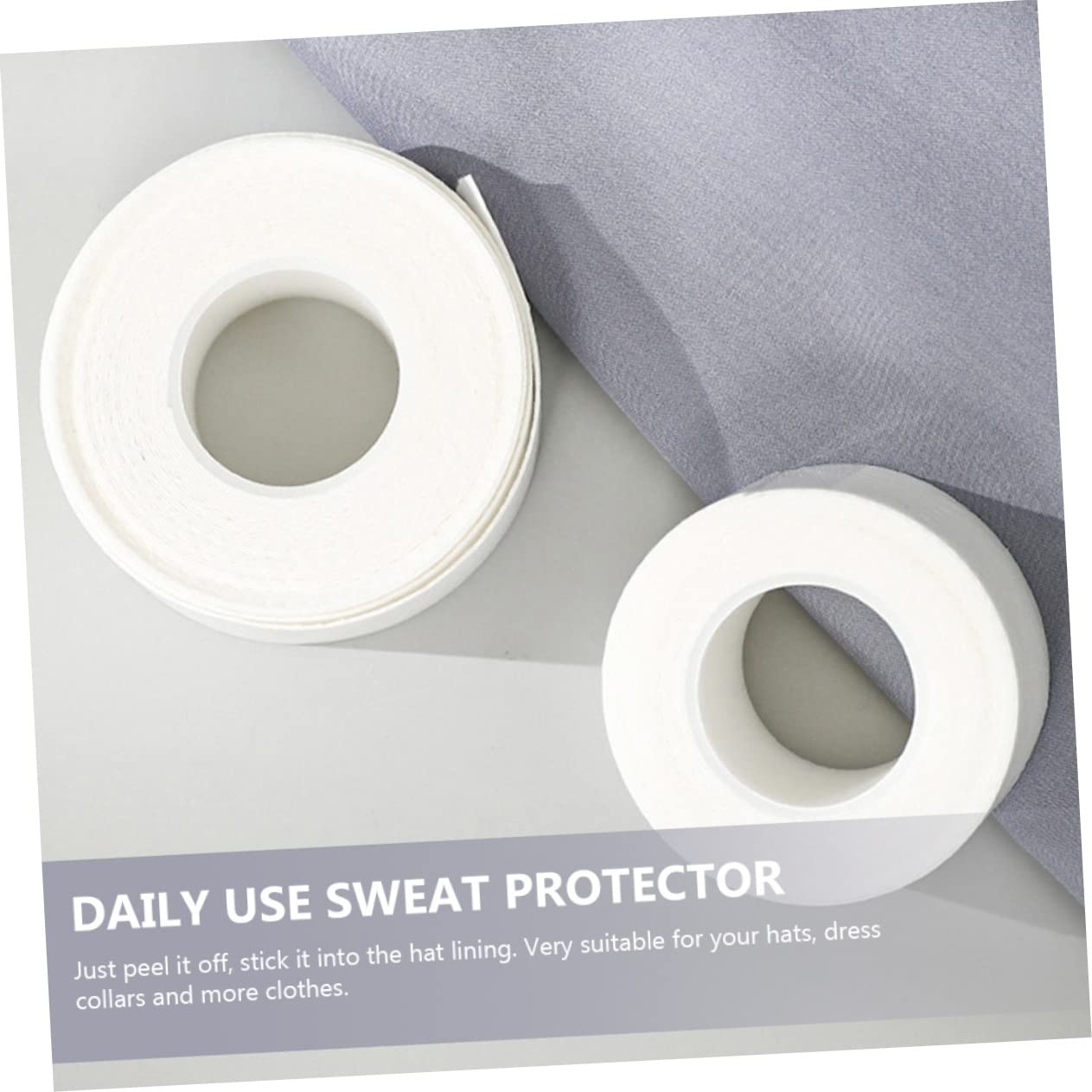 6 Rolls Collar Sticker Wipes - Double Sided Sweatproof Tape for Clothes, Hats & Accessories | Non-Woven Fabric Sweat Protector | Perfect for Sports, Work & Daily Wear to Prevent Stains & Odor
