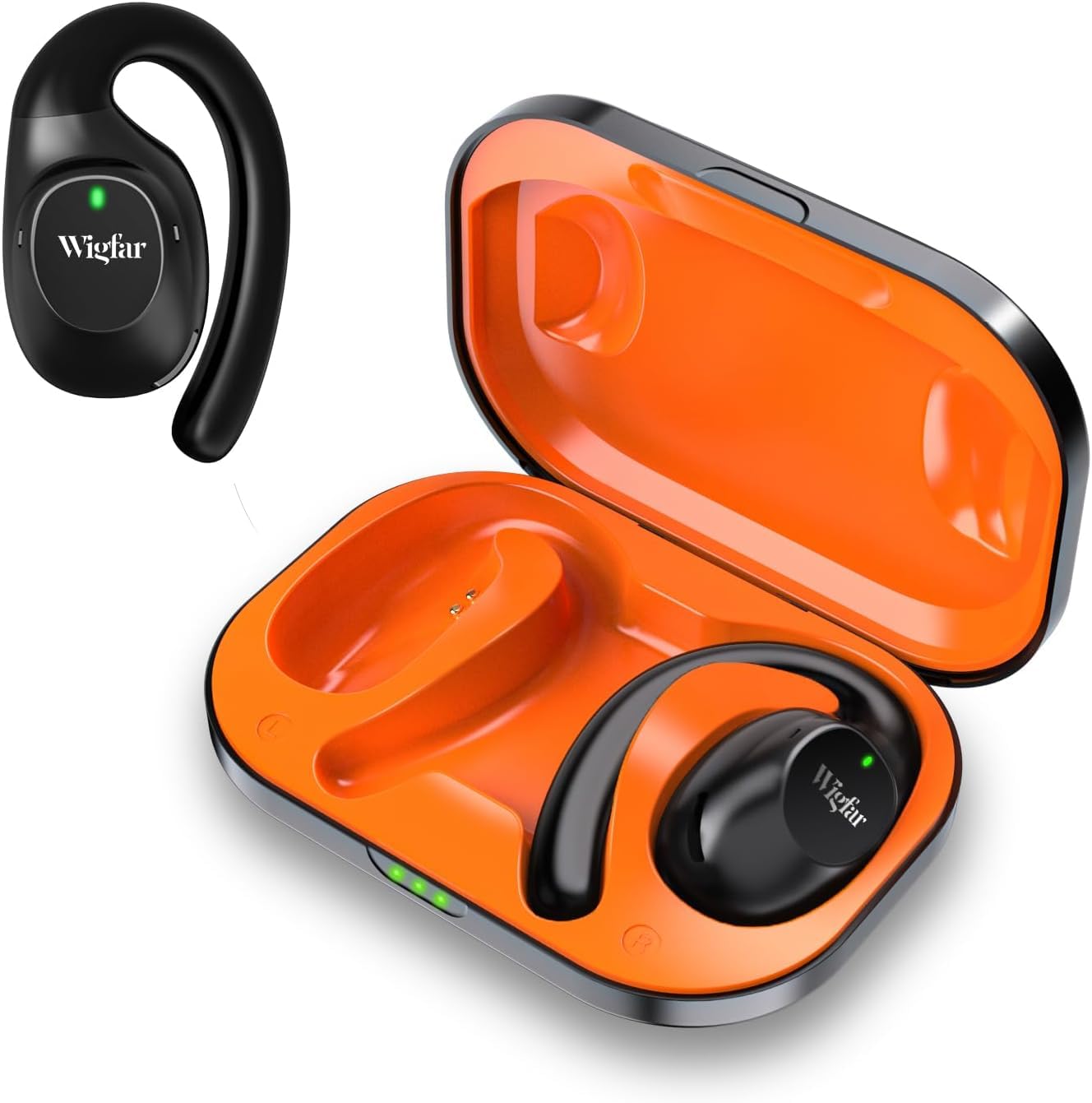 Wigfar Open Ear Bluetooth Headphones 5.0 - Wireless Sports & Running Headphones for Gym, Cycling & Outdoor Activities