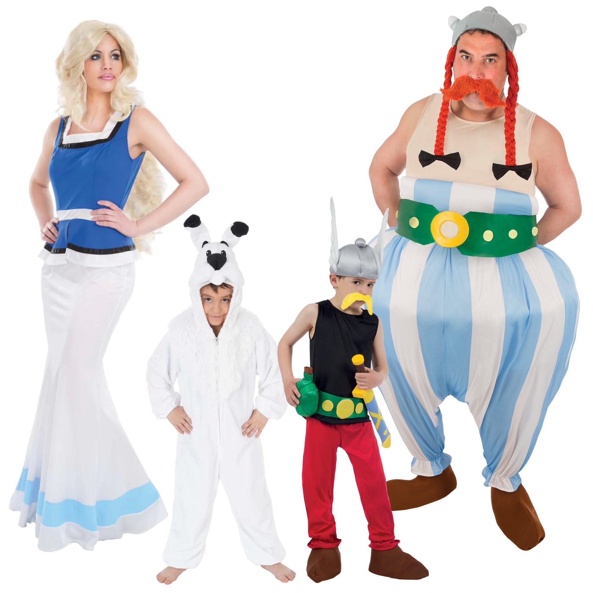 Asterix and Obelix Family Halloween Costumes - Matching Outfits for Couples, Kids & Group Cosplay - Perfect for Comic Con, Dress-Up Parties & Themed Events