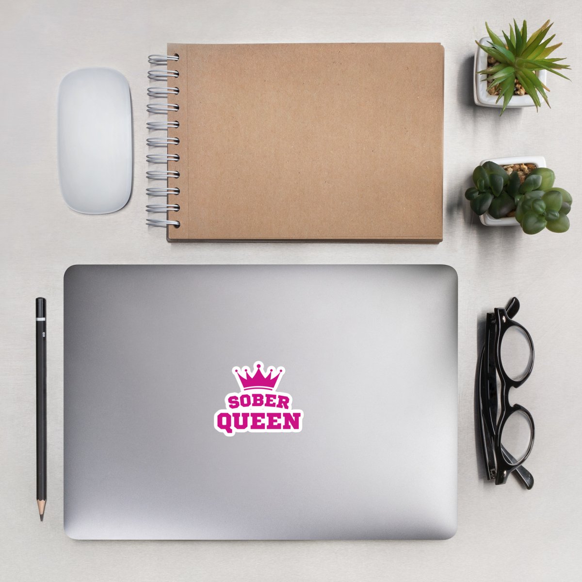 Sober Queen Bubble-Free Vinyl Sticker - Waterproof & Durable Decal for Laptops, Water Bottles & DIY Crafts - Perfect for Home, Office & School Decor
