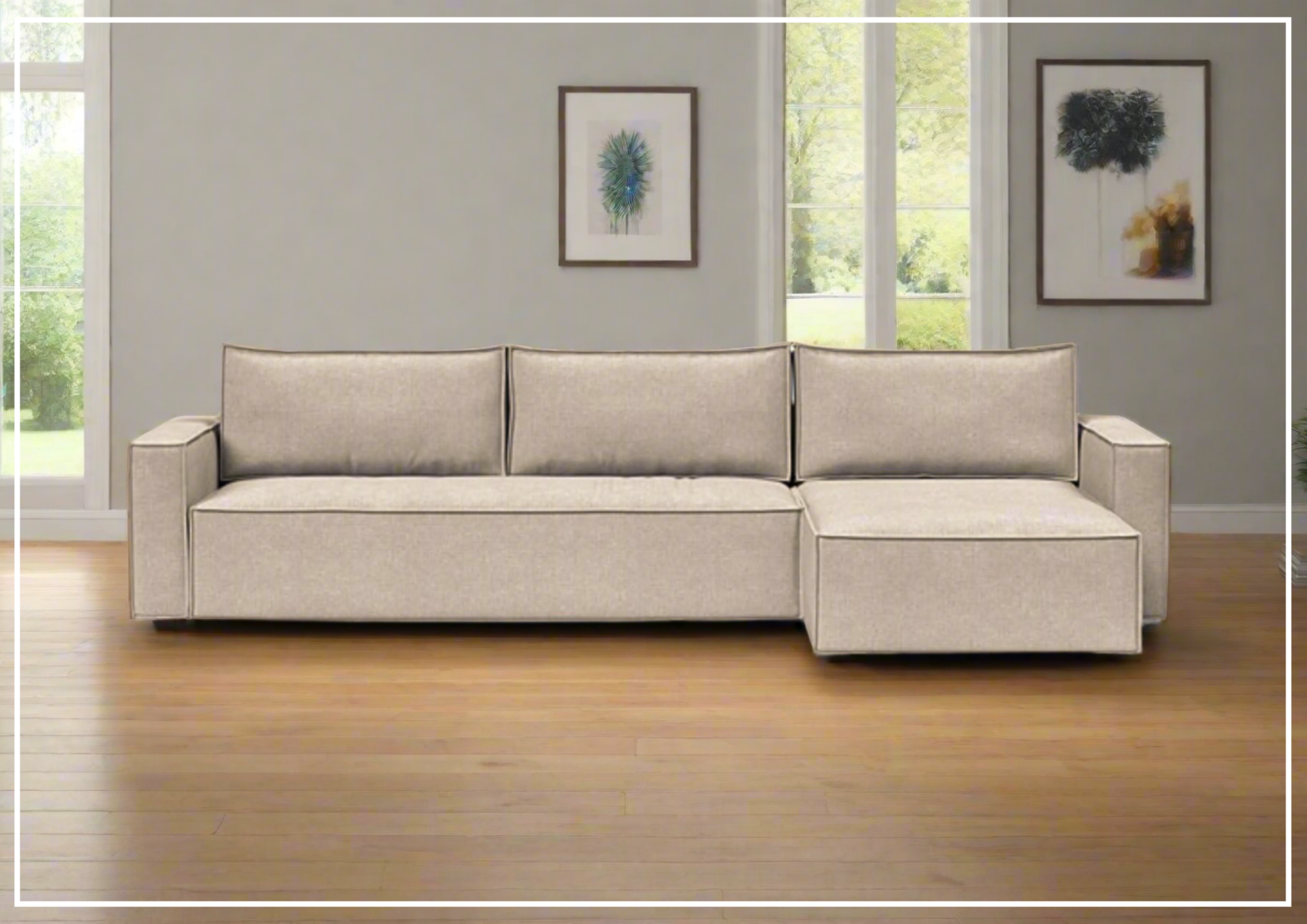 Innovation Living Newilla Fabric L-Shaped Sectional Sleeper Sofa - Convertible Sofa Bed for Small Spaces, Modern Living Room Furniture with Storage, Perfect for Apartments, Guest Rooms & Home Offices