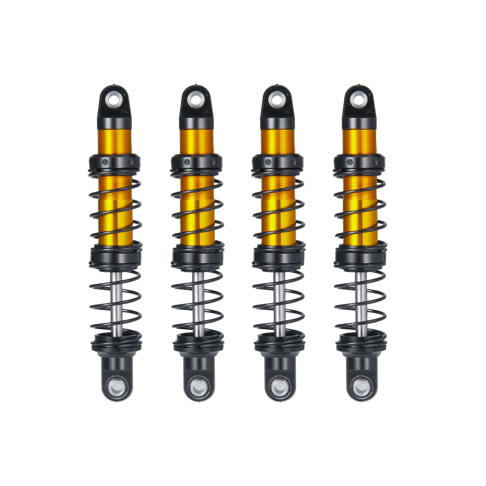 4PCS Adjustable Aluminum Alloy RC Shock Absorbers for 1/10 Scale Crawler Cars - Compatible with Axial SCX10, 90046, D90, TRX4 & Wraith (80mm) - Perfect for Off-Road Racing & Rock Crawling Adventures