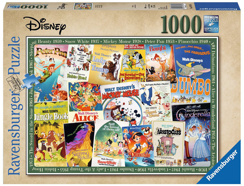 Vintage Disney Movie Posters - Classic Film Wall Art Decor for Home, Theater & Office - Collectible Disneyana Memorabilia