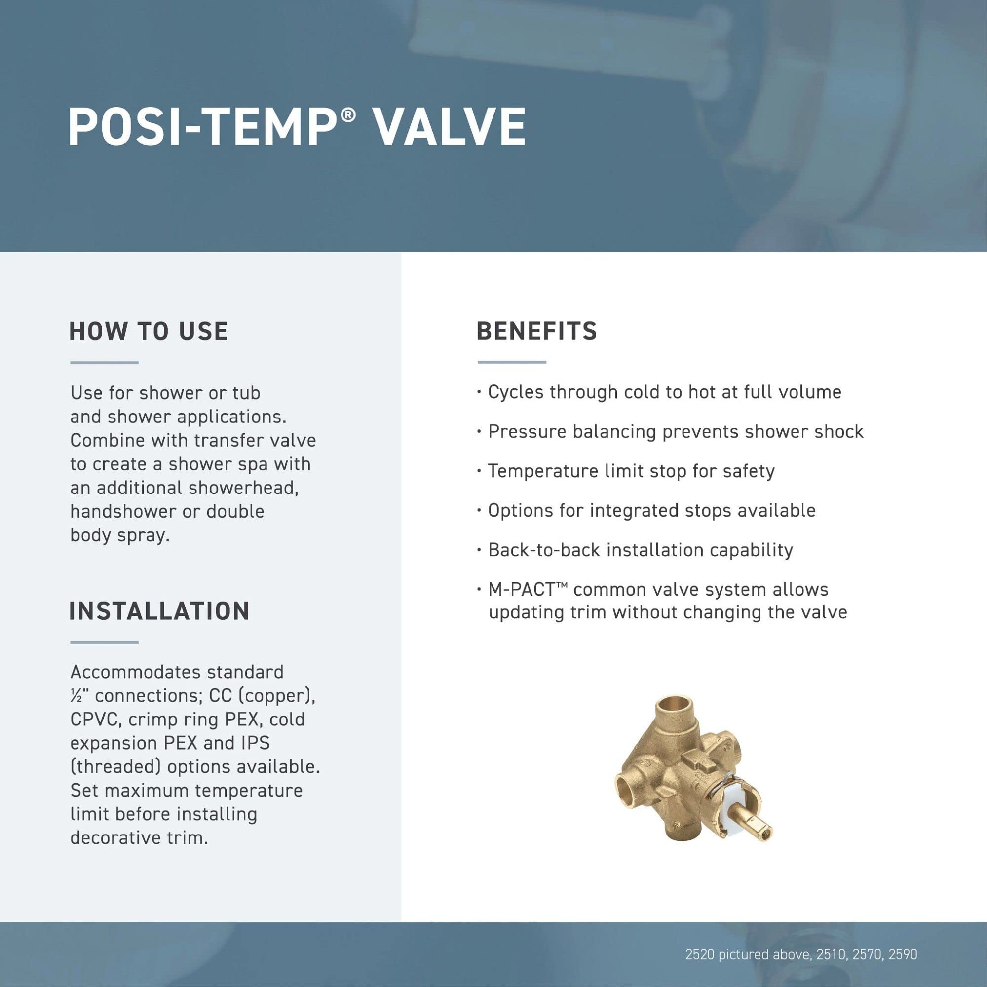 Moen Eva Oil Rubbed Bronze Posi-Temp Tub and Shower Trim Kit with Eco-Performance Technology - T2133EPORB (Valve Required) - Perfect for Bathroom Renovations and Modern Home Upgrades