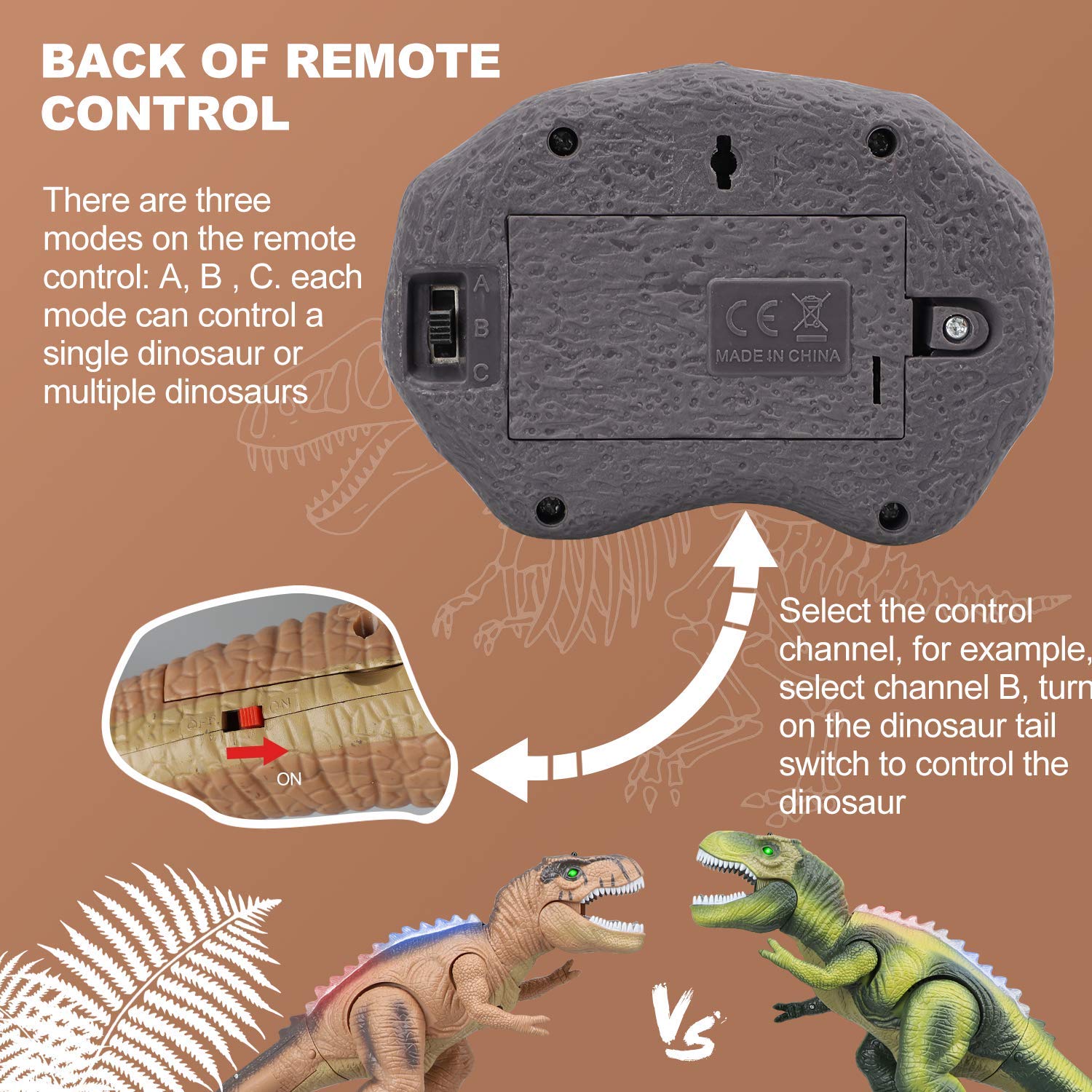 STEAM Life Remote Control Dinosaur Toy - Electronic Walking Robot T-Rex for Kids | Interactive RC Dinosaur with Realistic Sounds & Movements | Perfect Gift for Boys Birthday, Christmas & STEM Learning