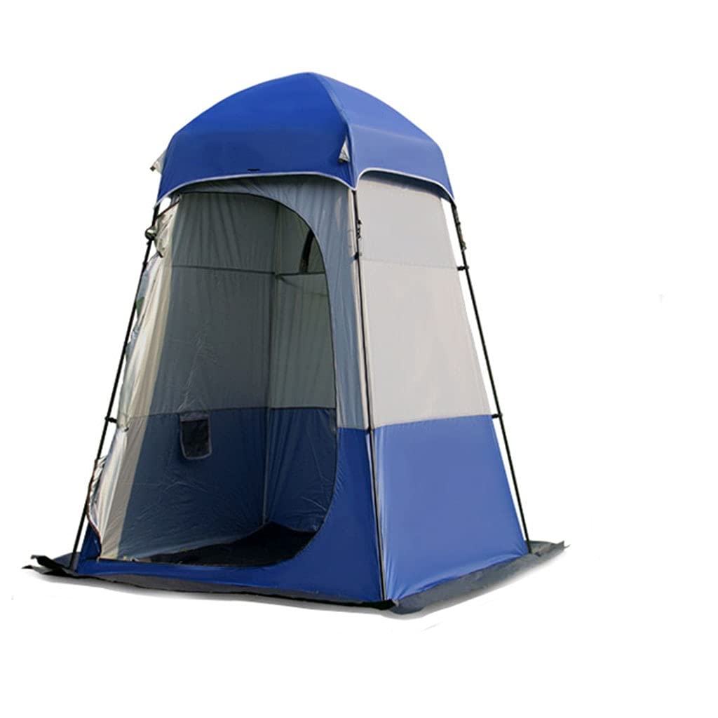 Foldable Portable Outdoor Shower & Changing Tent with Carry Bag - Waterproof Privacy Shelter for Camping, Beach, Fishing, Hiking & Travel (Blue)