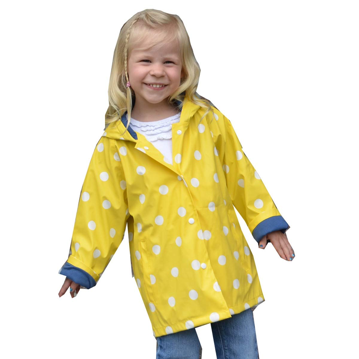 Waterproof Foxfire Raincoat for Kids - Lightweight & Durable Boys Girls Rain Jacket for School, Outdoor Play & Rainy Day Adventures