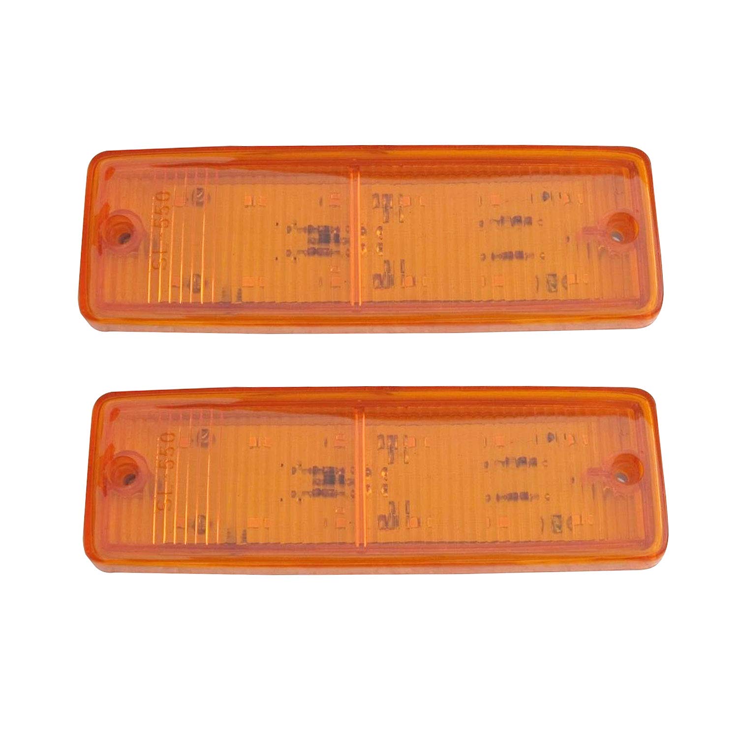 24V Amber LED Side Marker Lights for Trucks, Trailers, RVs & Campervans - Universal Fit Rectangular SMD Clearance Lights with Shockproof Design - Perfect for Night Driving, Road Safety & Vehicle Visibility
