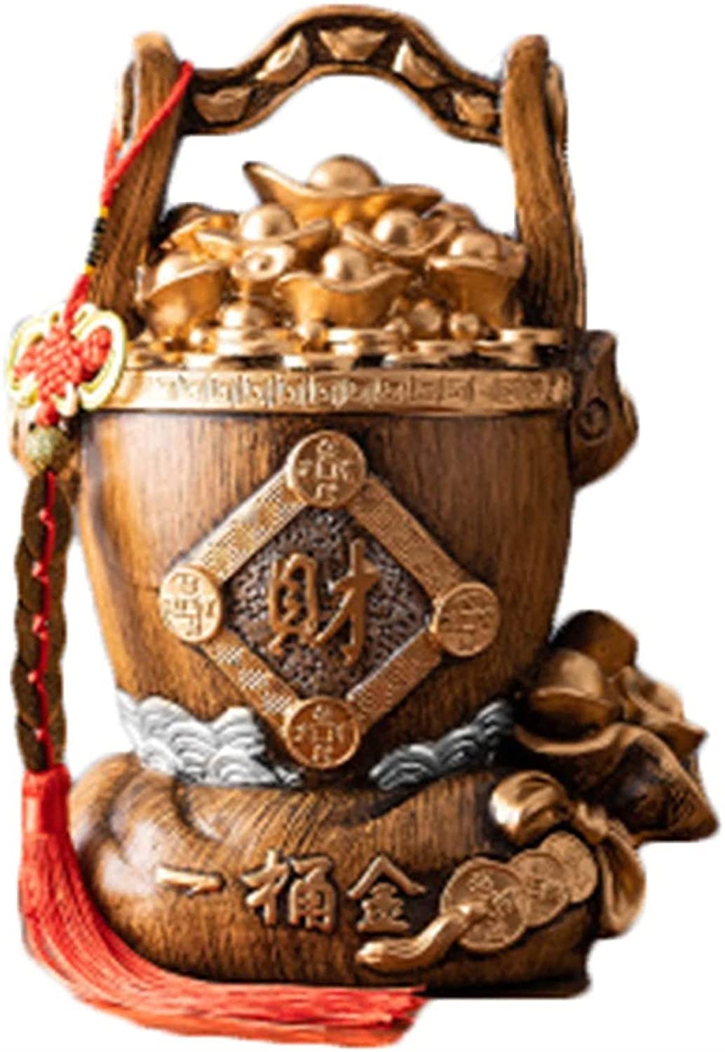 Feng Shui Lucky Cornucopia Treasure Bowl Resin Statue - Piggy Bank Money Saving Box for Office Desk Decor, Wealth & Luck Gift (Color: B, Size: S) - Perfect for Home, Office, Cashier Counter & Feng Shui Decoration