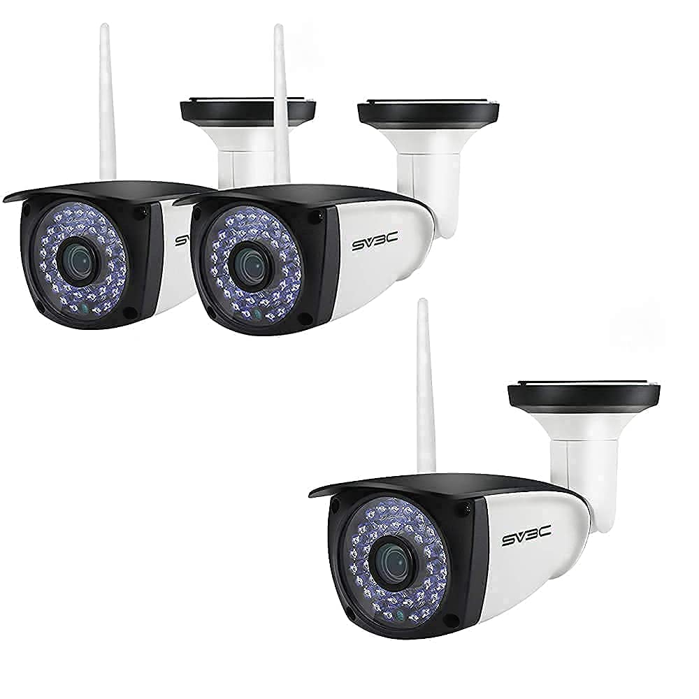 SV3C 5MP Outdoor WiFi IP Security Camera with Human Motion Detection, 2-Way Audio & Night Vision - Weatherproof CCTV Camera for Home Surveillance (Supports SD Card, 1 or 2 Pack) - Perfect for Monitoring Front Yard, Backyard, Garage & Business Security