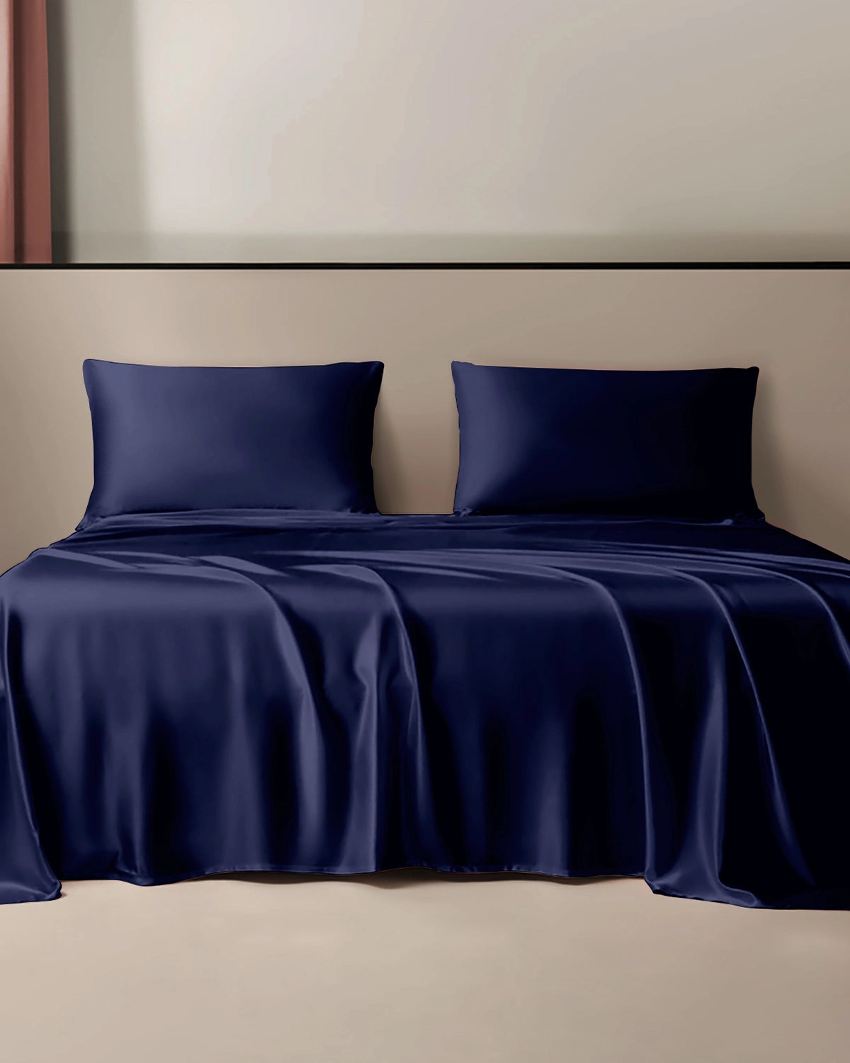 25 Momme 3-Piece 100% Mulberry Silk Flat Sheet Set - Queen Size Luxury Bedding for Hot Sleepers & Sensitive Skin (Use in Master Bedroom, Guest Room, or Luxury Hotels)