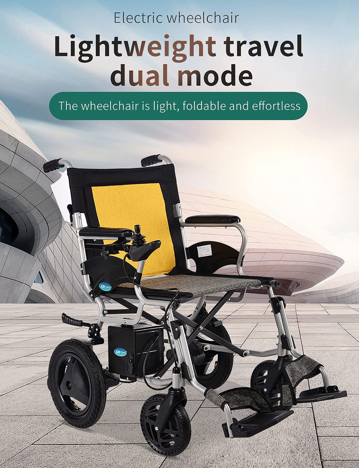 UELEGANS Deluxe Electric Wheelchair - Lightweight Foldable Power Wheelchair with Dual Motor, Portable & Easy Carry - Ideal for Elderly & Disabled - Perfect for Indoor/Outdoor Use, Travel & Daily Mobility