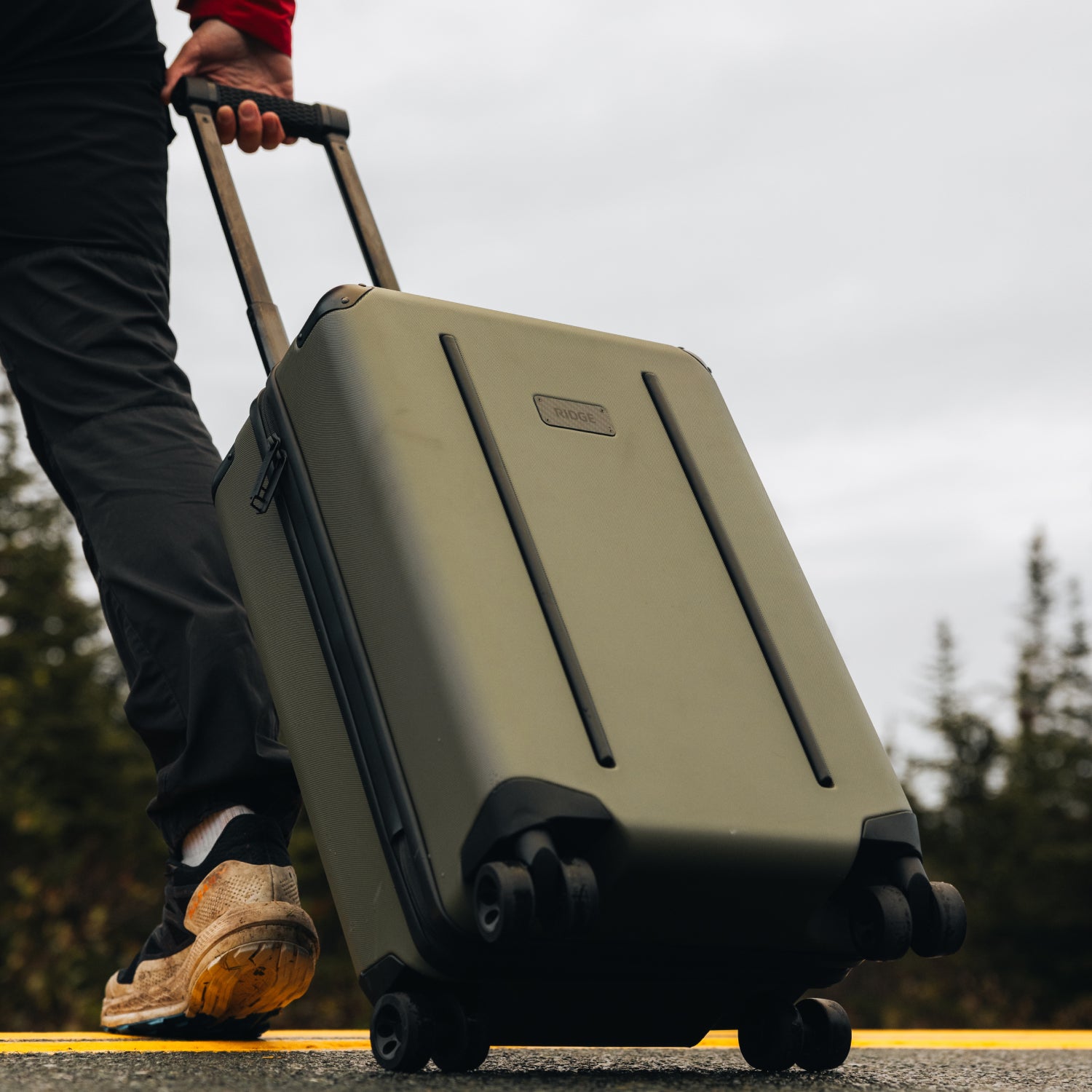 The Ridge Carry On Matte Olive Backpack - Durable & Stylish Travel Backpack for Men & Women - Perfect for Commuting, Hiking, and Business Trips