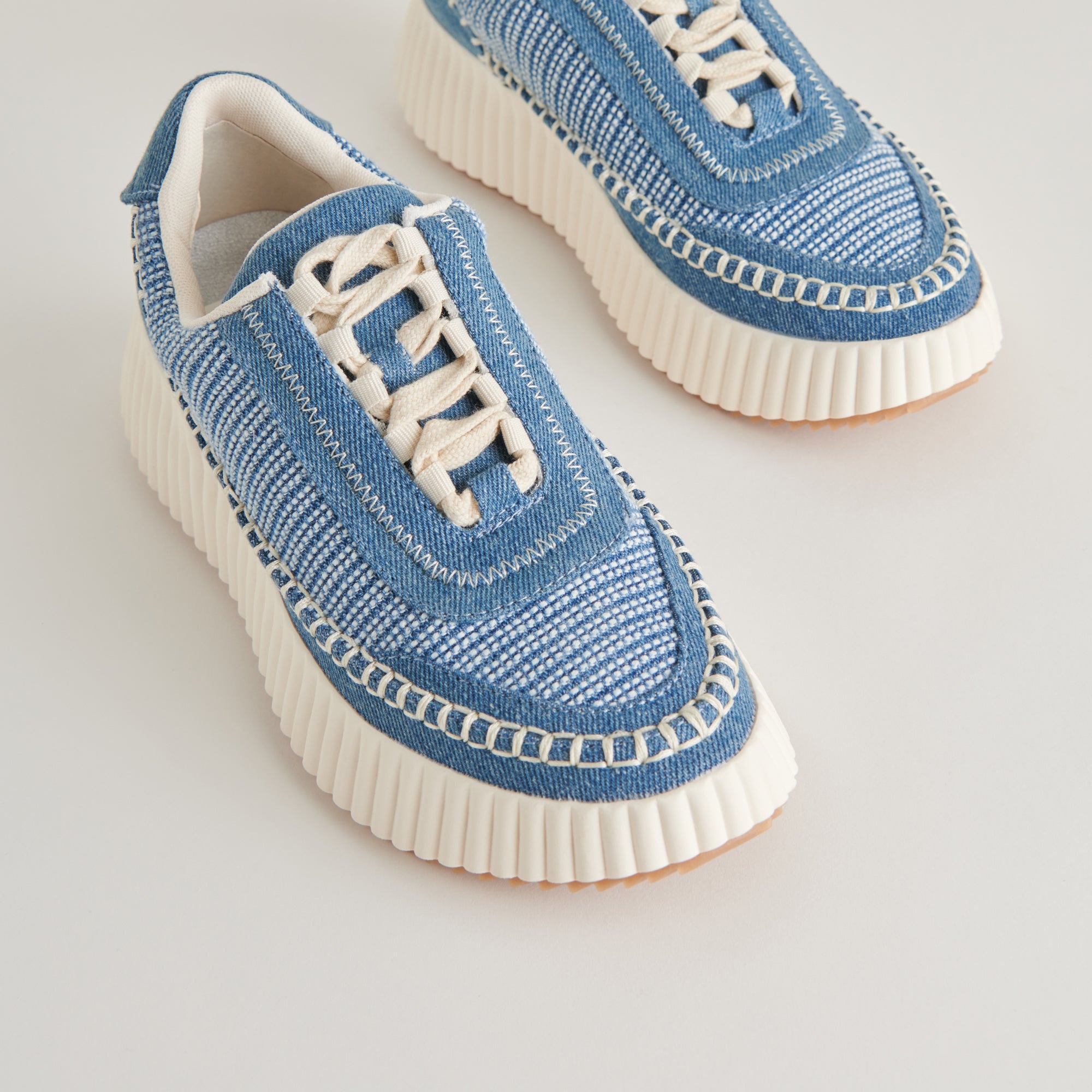 DOLEN Blue Multi Denim Sneakers for Men & Women - Comfortable Casual Walking Shoes for Everyday Wear, Gym, and Outdoor Activities