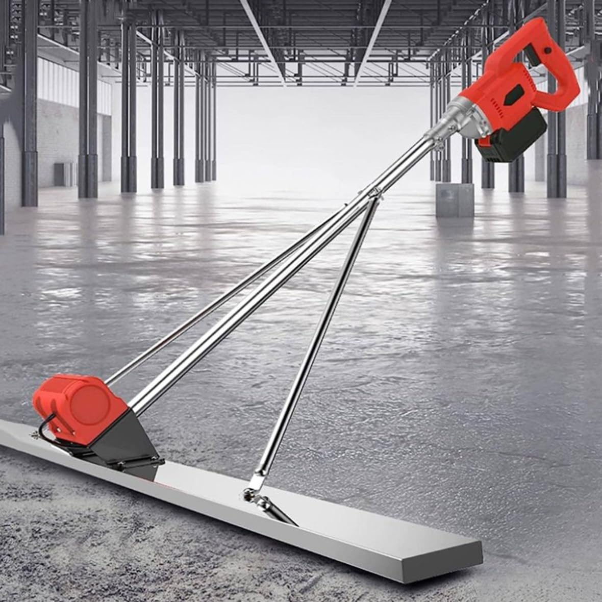FENGSSLL Battery-Powered Concrete Vibrating Screed - Professional Concrete Finishing & Leveling Tool for Driveways, Patios & Floors