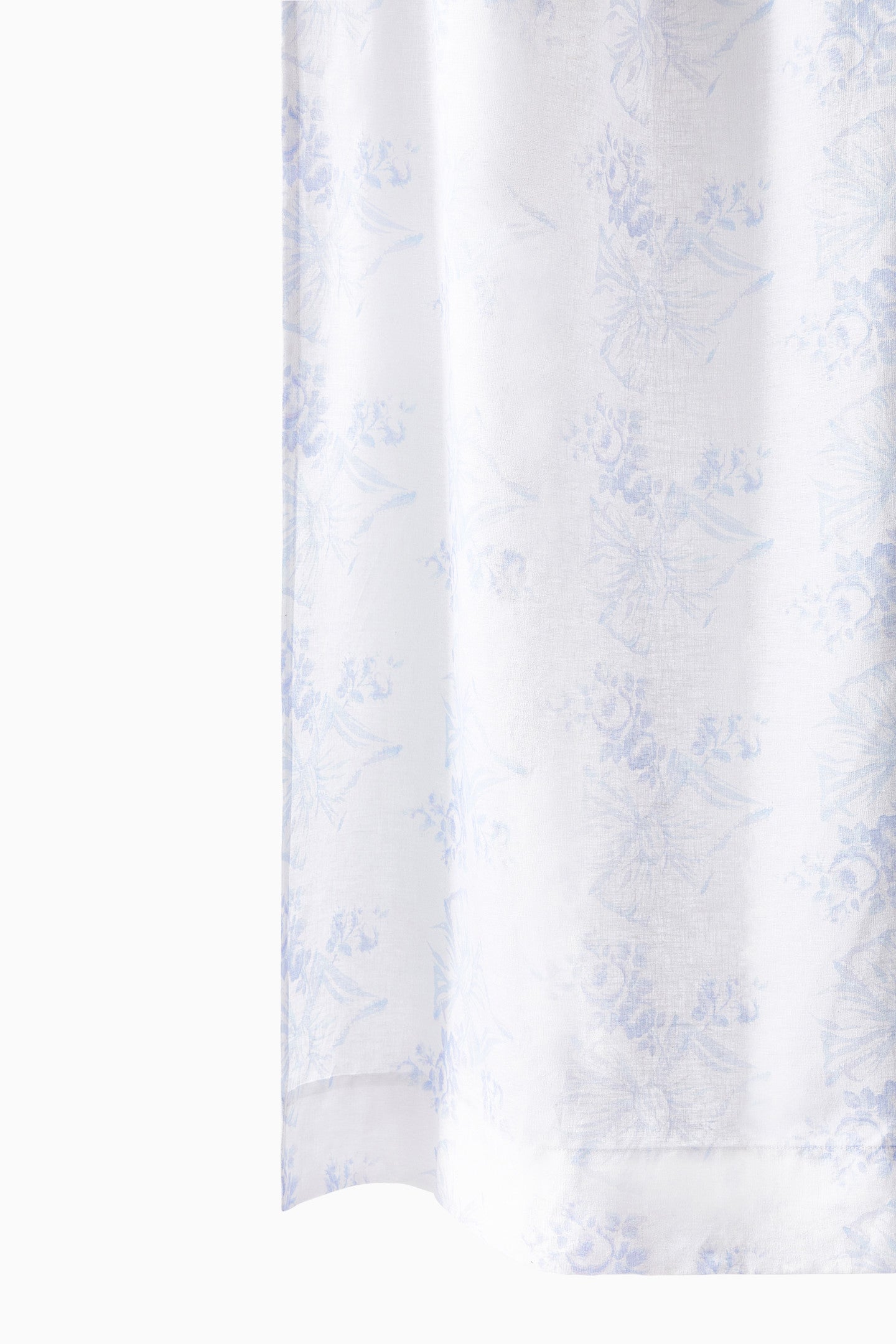Linen Bow Shower Curtain - Blue Cloud Design | Waterproof Bathroom Decor for Modern & Farmhouse Style Homes | Perfect for Bathrooms, Guest Rooms & Coastal Themed Spaces