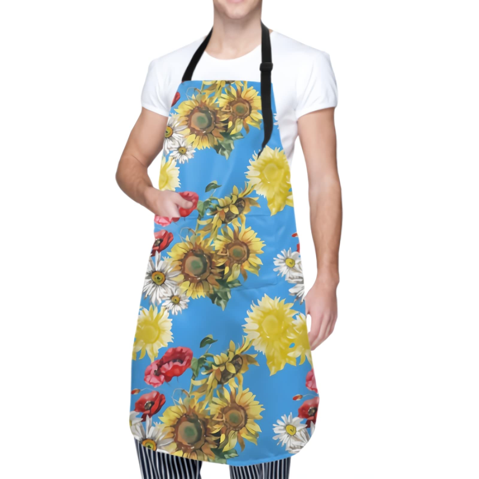 Adjustable Bib Apron with Pockets - Premium Cooking, Baking, BBQ & Art Aprron for Kitchen, Grill & Studio Use