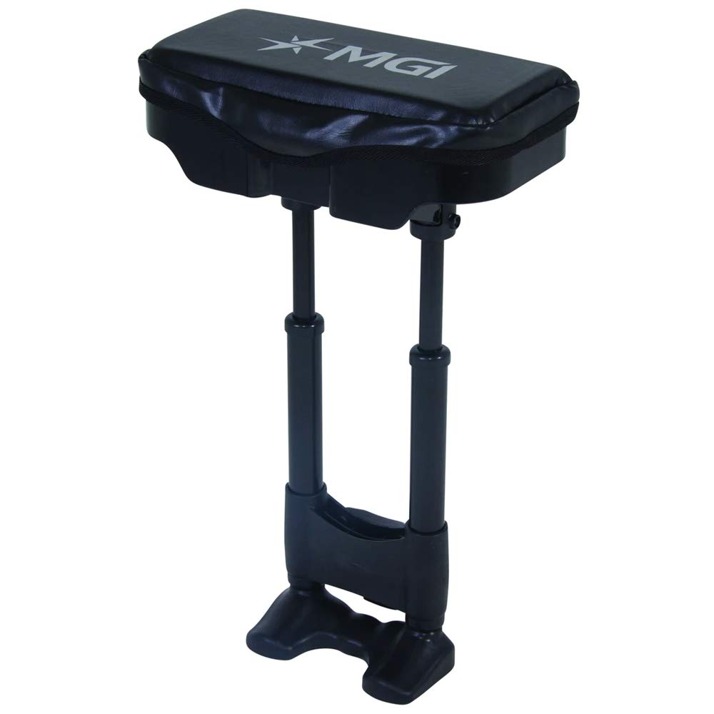 MGI Golf ZIPST Cushioned Seat Attachment with Storage Compartment - Black | Compatible with ZIP Model Golf Caddies | Perfect for Golf Course Comfort & Convenience | Includes Velcro Lid & Secure Bracket