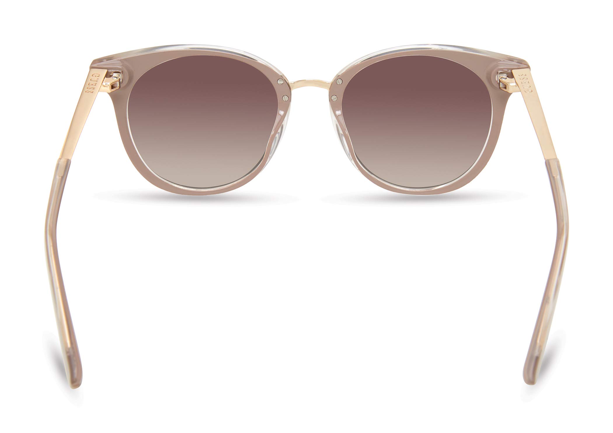 GUESS Women's Stud Accent Round Sunglasses - Stylish UV Protection Shades for Women, Fashionable Sunglasses for Outdoor, Beach & Driving
