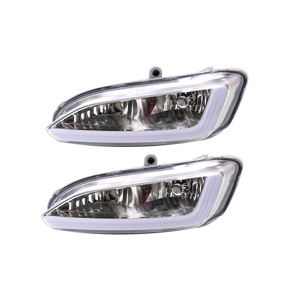 2014-2016 Hyundai Santa Fe Sport Super Bright LED Daytime Running Lights - DRL Fog Lights with Clear Lens for Front Bumper & Side Marker | Perfect for Night Driving, Off-Road Adventures & Enhanced Visibility