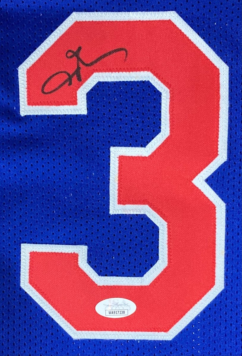 Authentic Allen Iverson Signed Blue NBA Jersey - JSA Certified - Perfect for Collectors & Basketball Fans - Great for Memorabilia Displays & Sports Themed Rooms