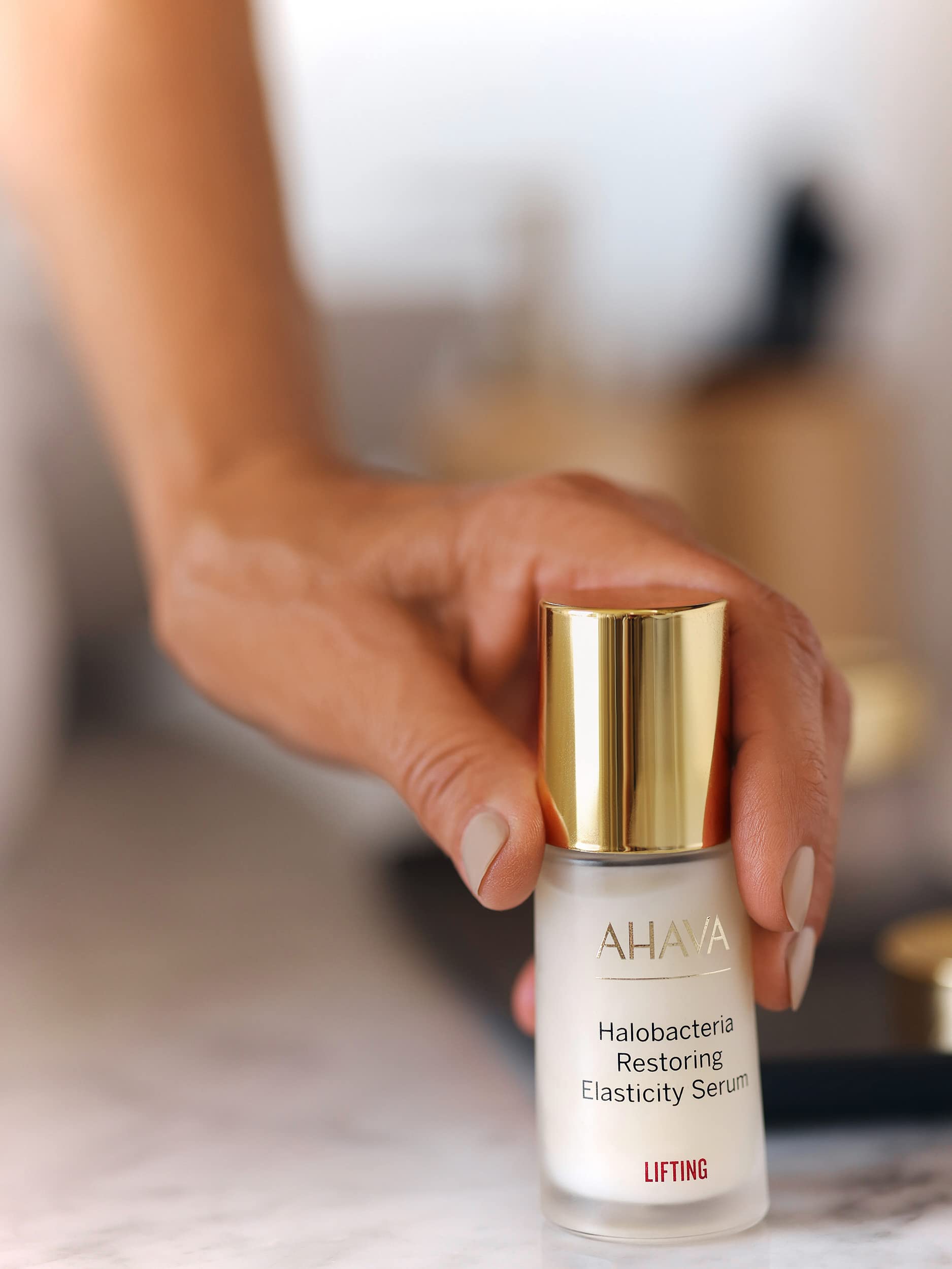 **AHAVA Halobacteria Restoring Elasticity Serum – Anti-Aging Face Serum for Mature Skin, Lifts & Firms, Reduces Wrinkles, Boosts Radiance with Osmoter & 3D Complex | 1 Fl.Oz – Perfect for Nighttime Skincare Routine & Daily Anti-Aging Regimen**