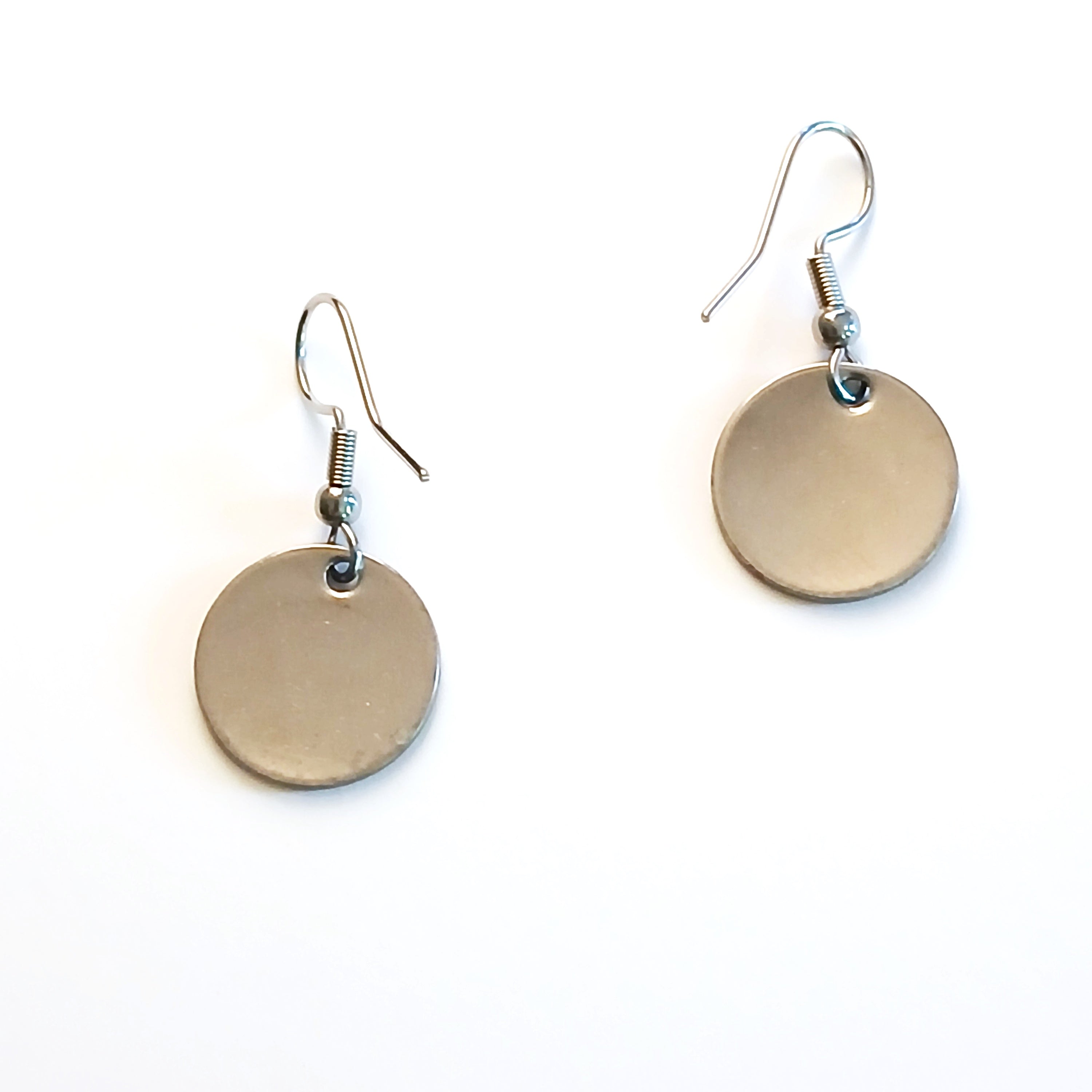 Stainless Steel & Ink Circle Earrings for Women - Black Minimalist Hoop Earrings - Perfect for Everyday Wear, Office & Date Night