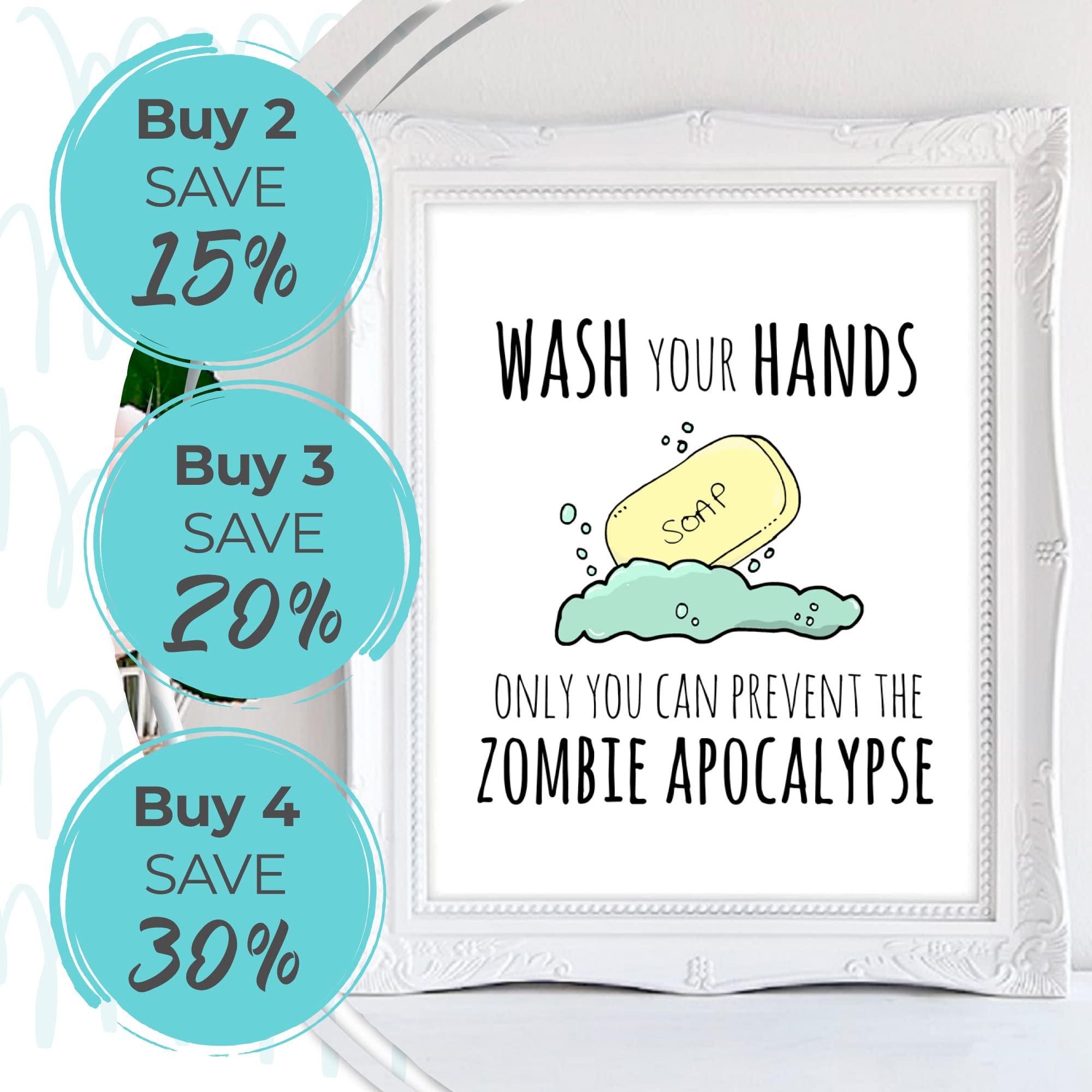 Funny Wall Decor with Sayings - 'I Leek You' Cute Wall Art for Bedroom, Bathroom, Kitchen, Office & Living Room | 8x10 Inch Home Decor for Apartments & Dorm Rooms | Perfect Gift for Friends & Housewarming
