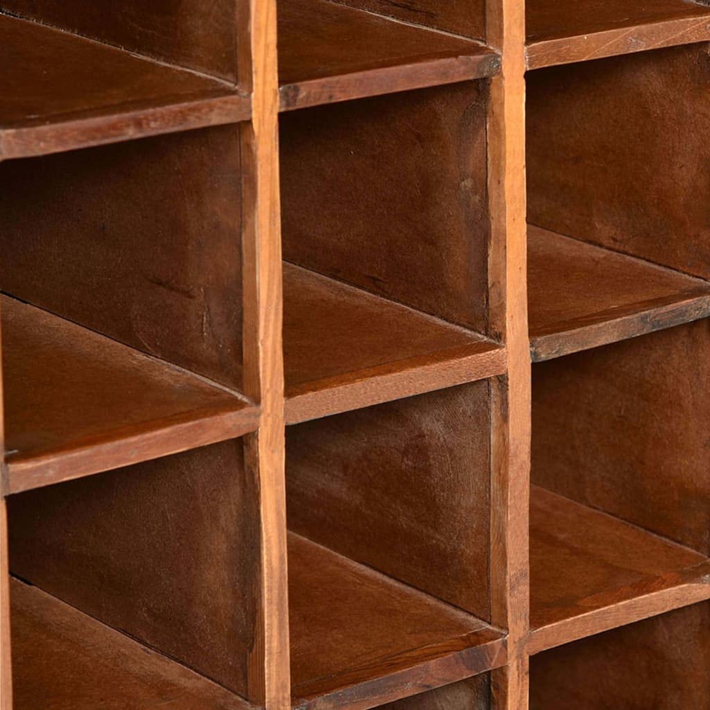 SKM 16-Bottle Wine Rack - Solid Reclaimed Wood Wall Mounted Storage for Kitchen, Dining Room & Bar | Rustic Home Decor