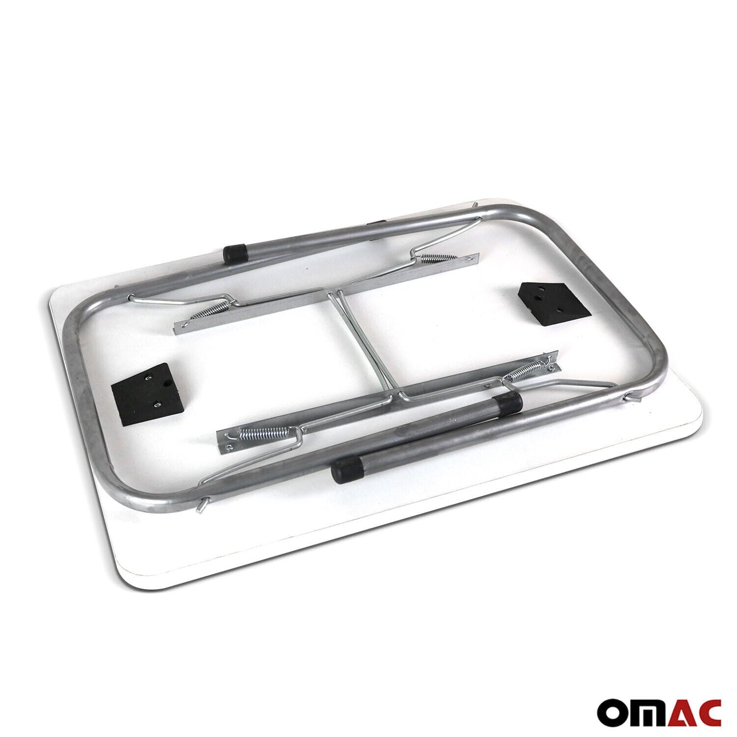 OMAC Folding Table - Portable White Camping Table for Indoor & Outdoor Use - Perfect for BBQ, Picnic, Party, Camping & Tailgating