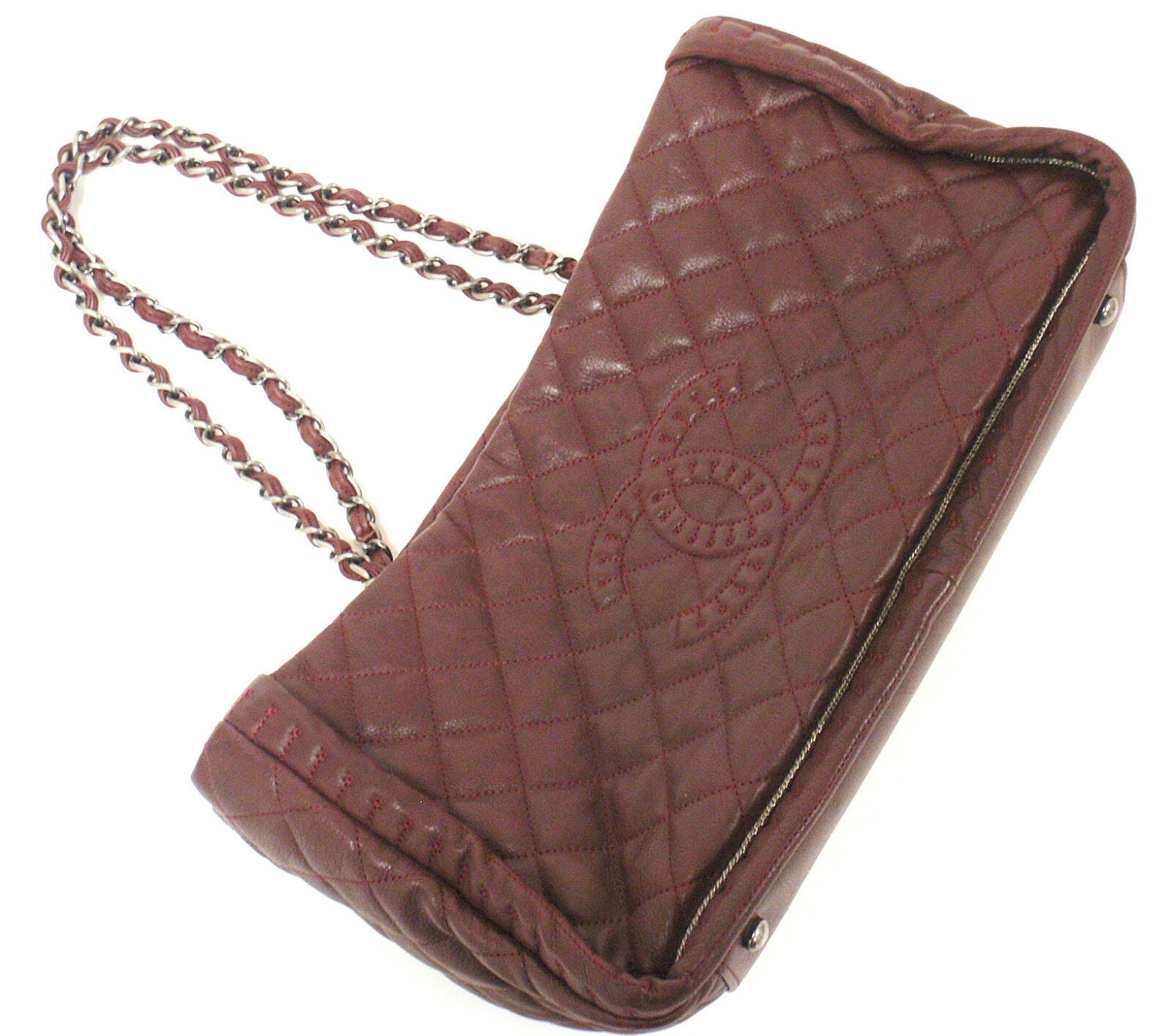 Authentic 2012 Chanel Istanbul Soft Caviar Tote Bag - Burgundy Leather Handbag for Women | Luxury Designer Purse for Work, Travel & Evening Events