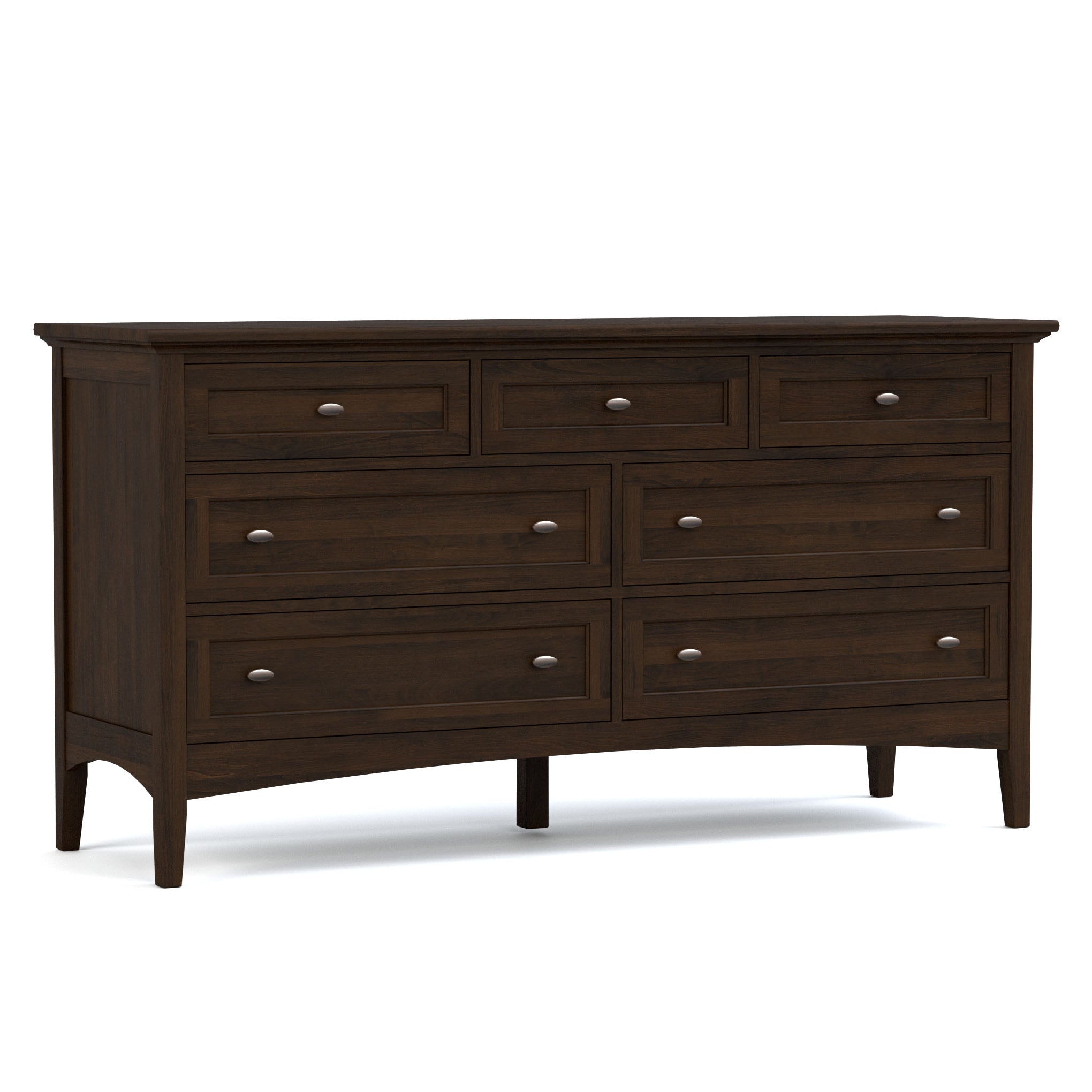 Revere Seven Drawer Dresser - Solid Wood Bedroom Chest of Drawers for Storage & Organization | Perfect for Master Bedroom, Guest Room & Dorm Decor